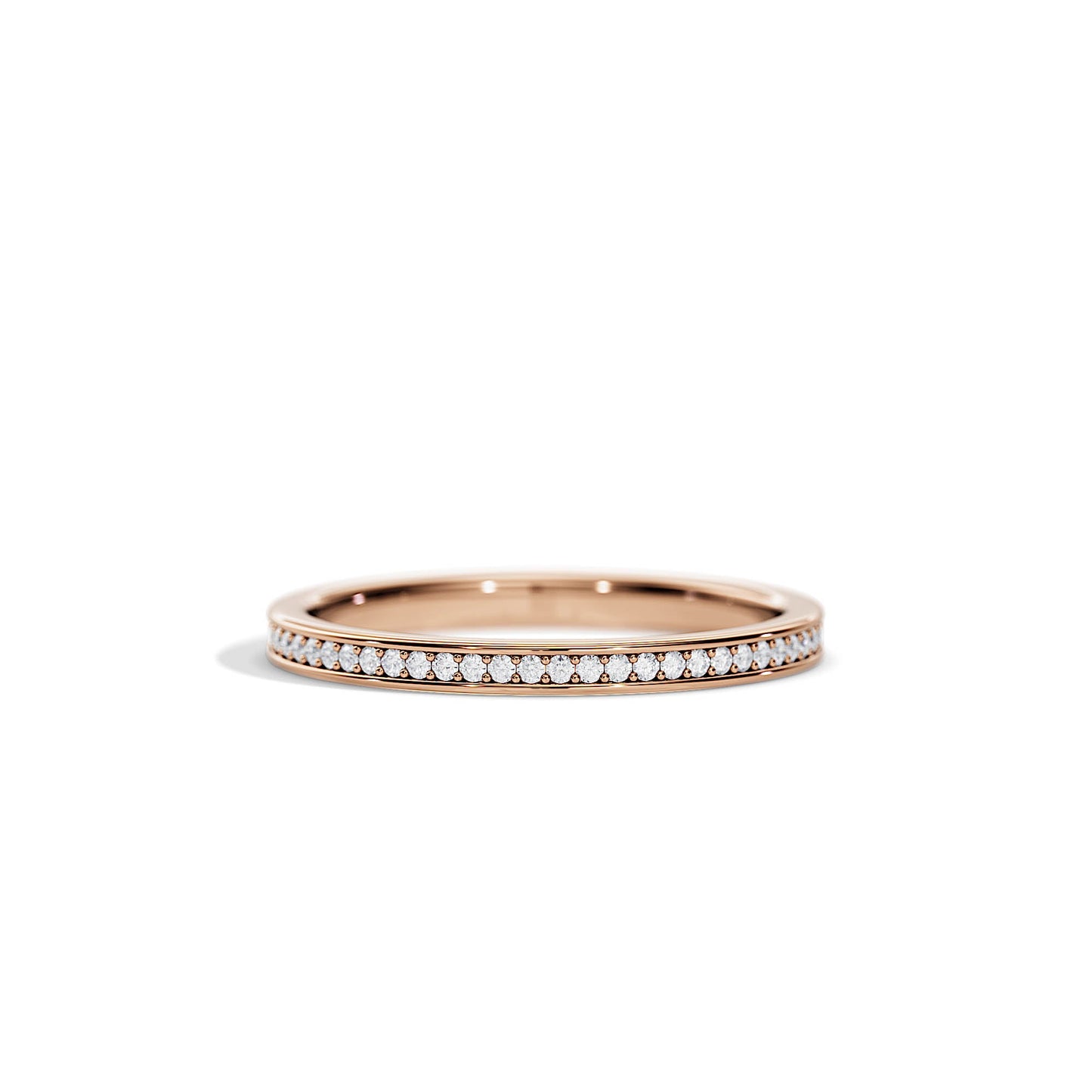 0.16 TCW Round Half Eternity Wedding Band