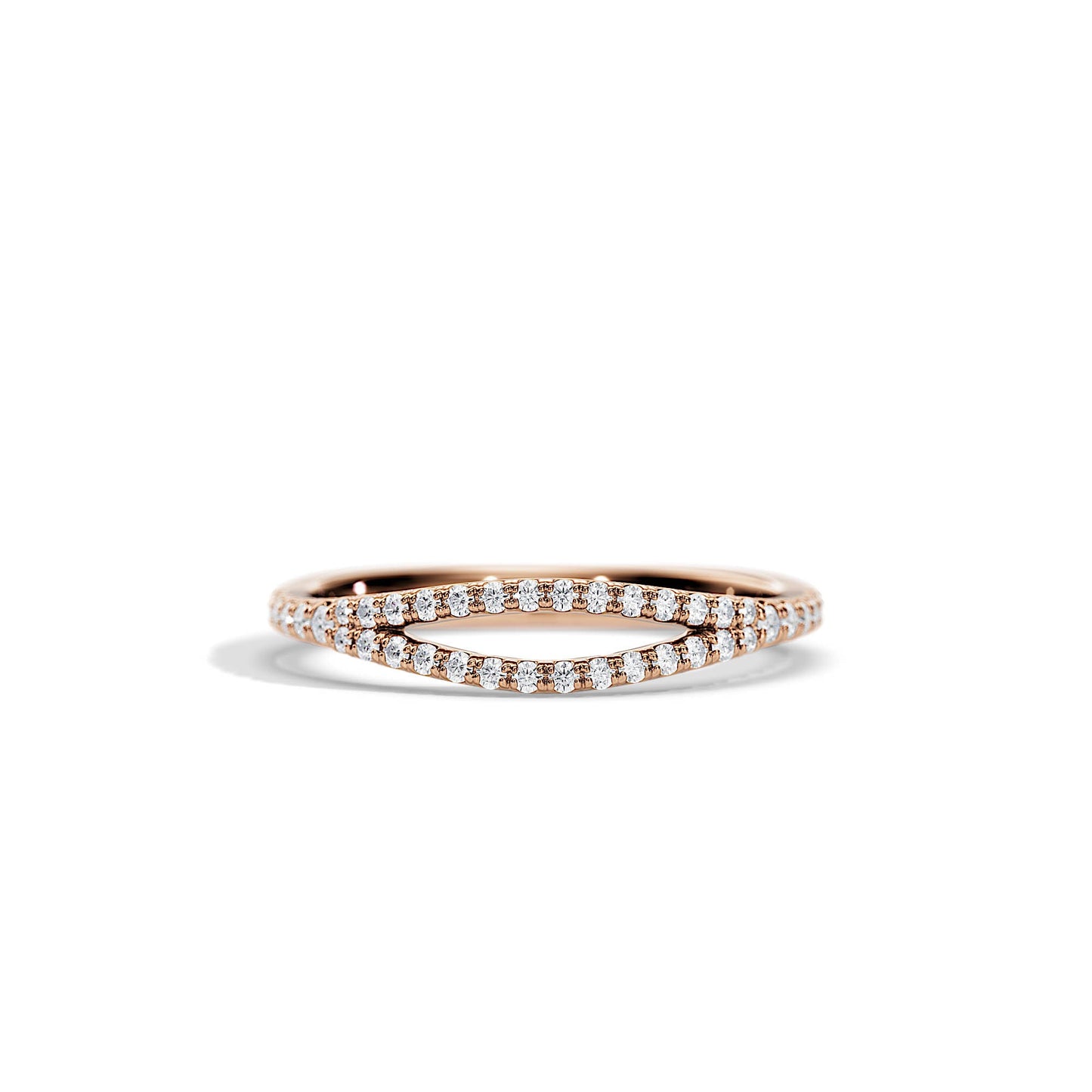 0.50 TCW Round Split Shank Wedding Band