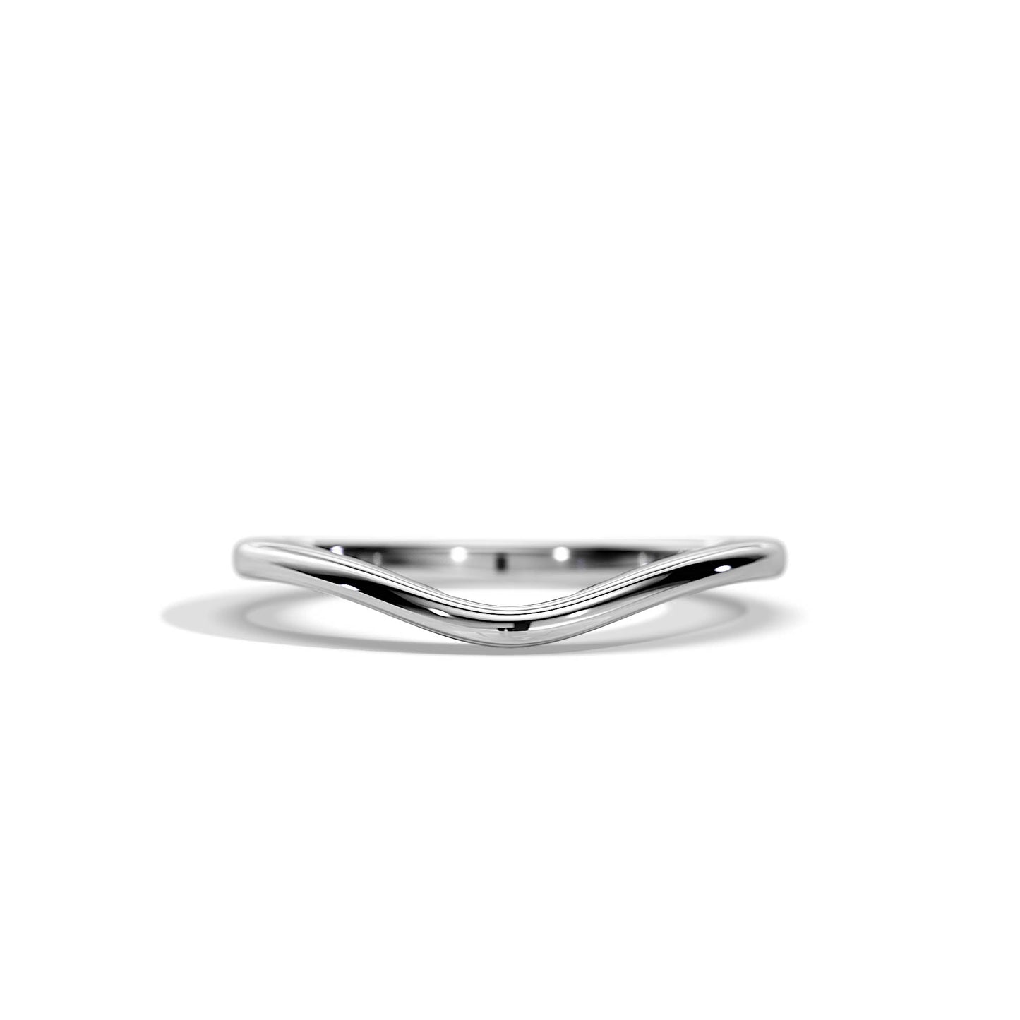Classic Plain Curved Wedding Band for Women