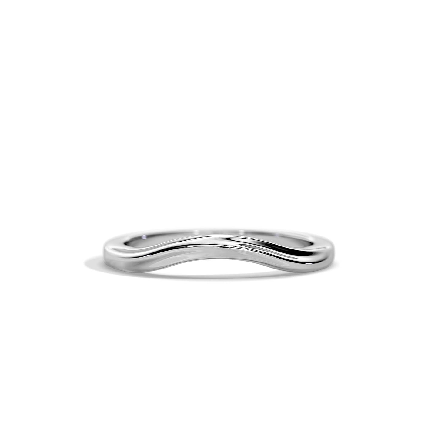 Plain Classic Curved Woman Wedding Band