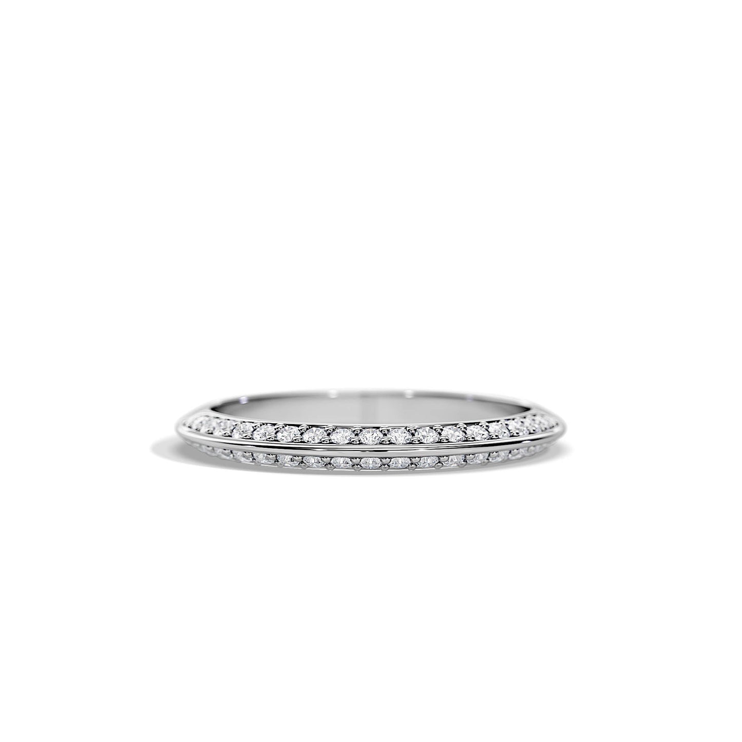 0.35 TCW Round Half Eternity Moissanite Wedding Band