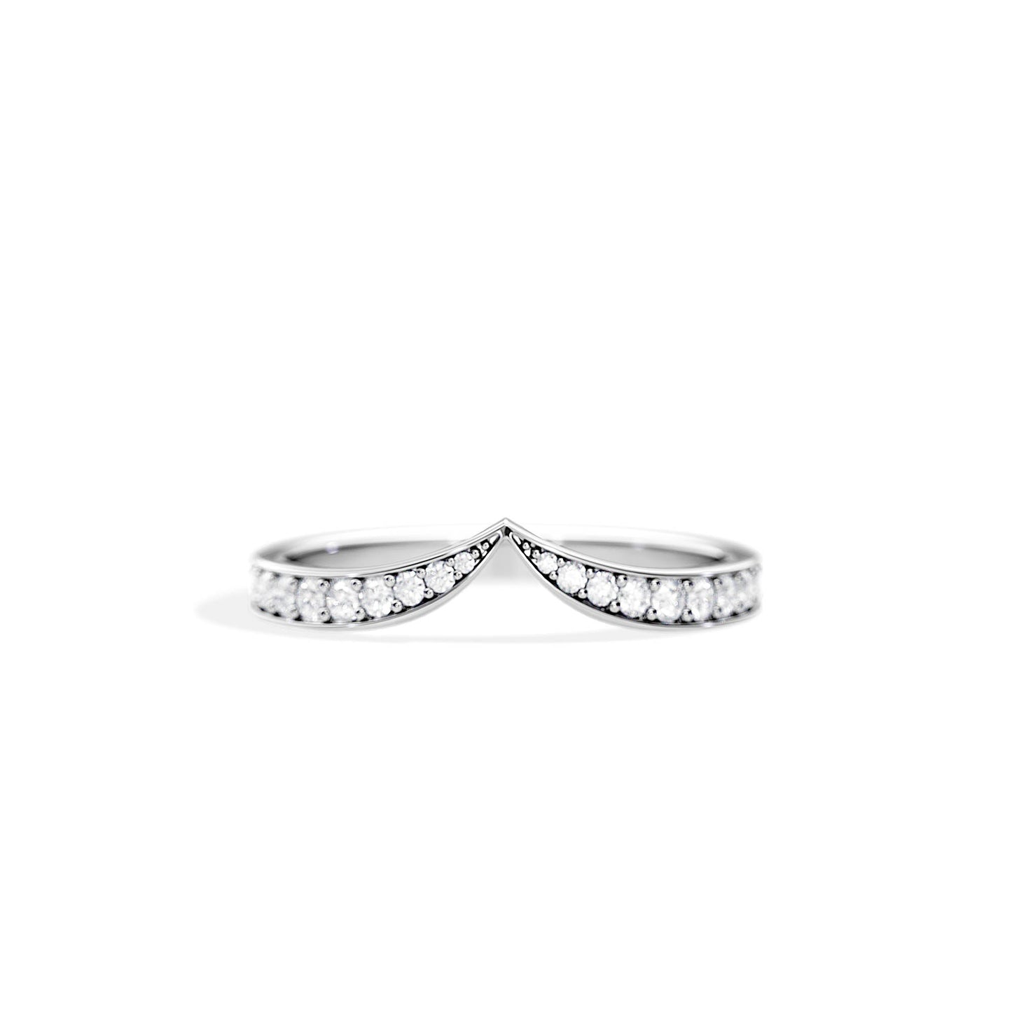 0.30 TCW Round Curved Style Wedding Band