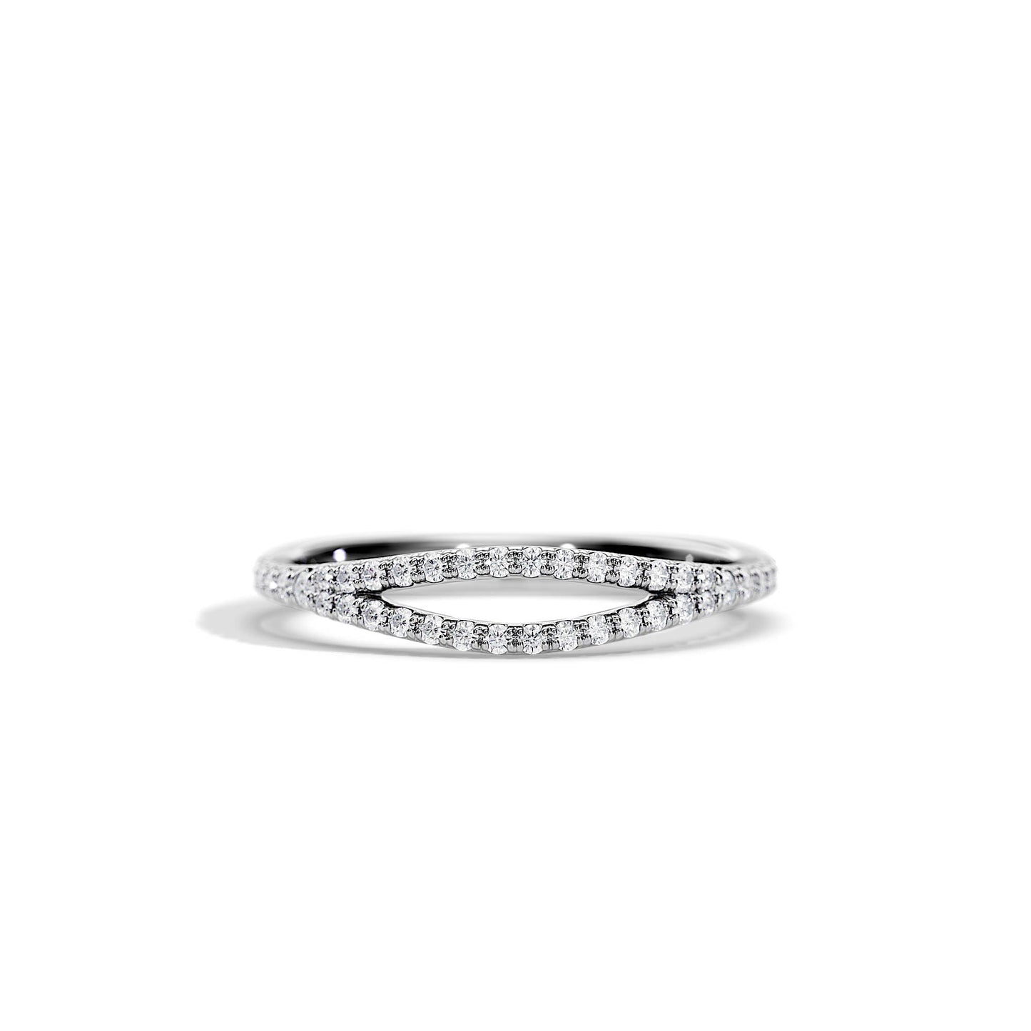0.50 TCW Round Split Shank Wedding Band