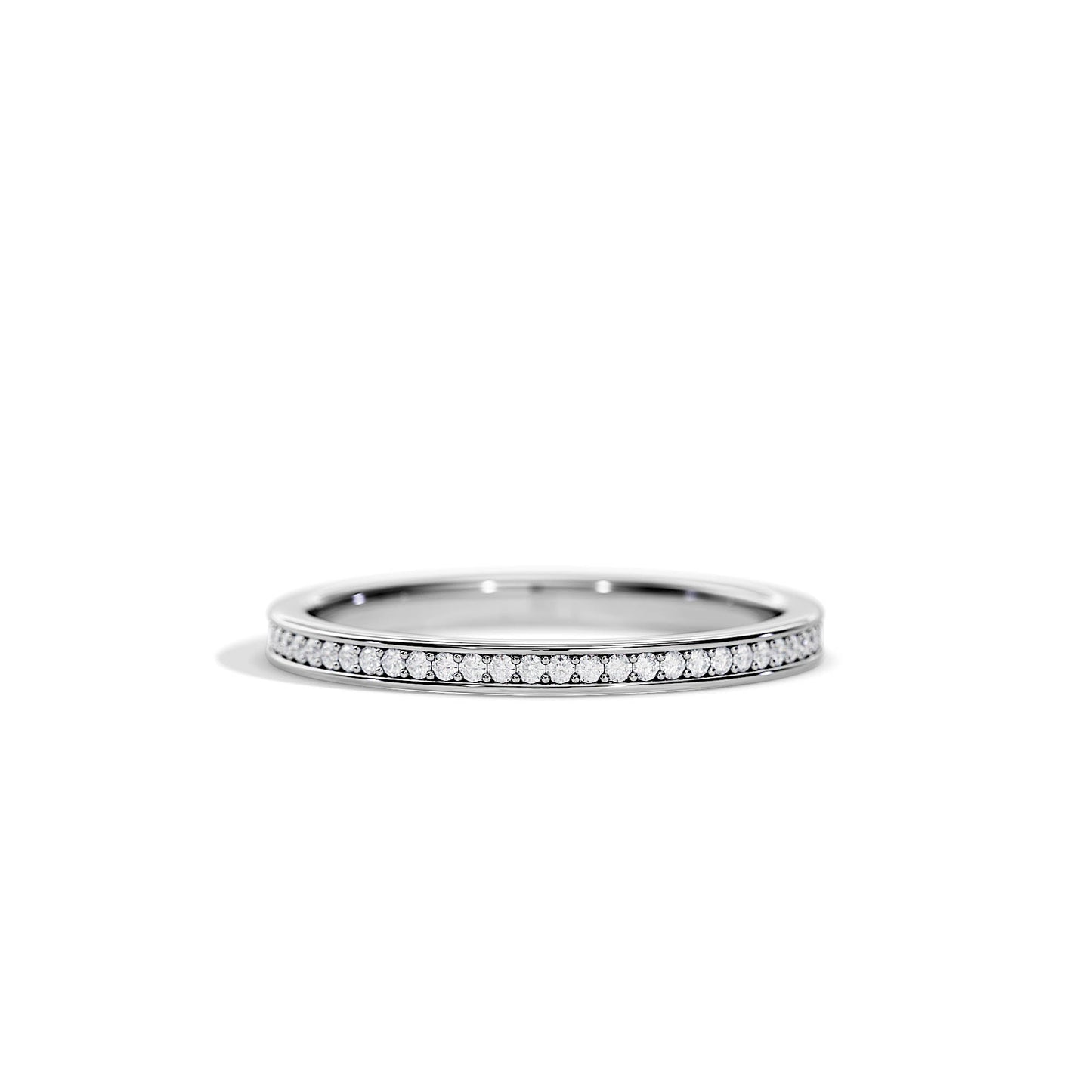 0.16 TCW Round Half Eternity Wedding Band