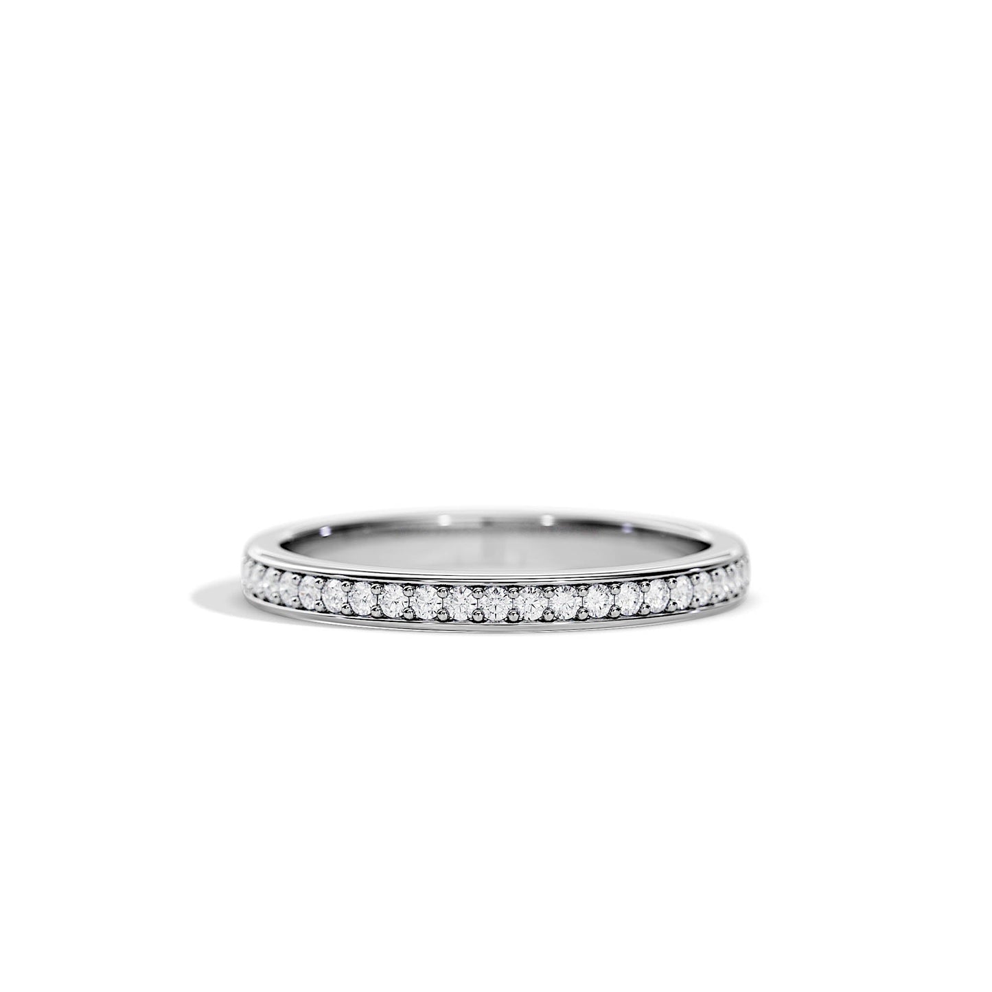 0.20 TCW Round Half Eternity Wedding Band