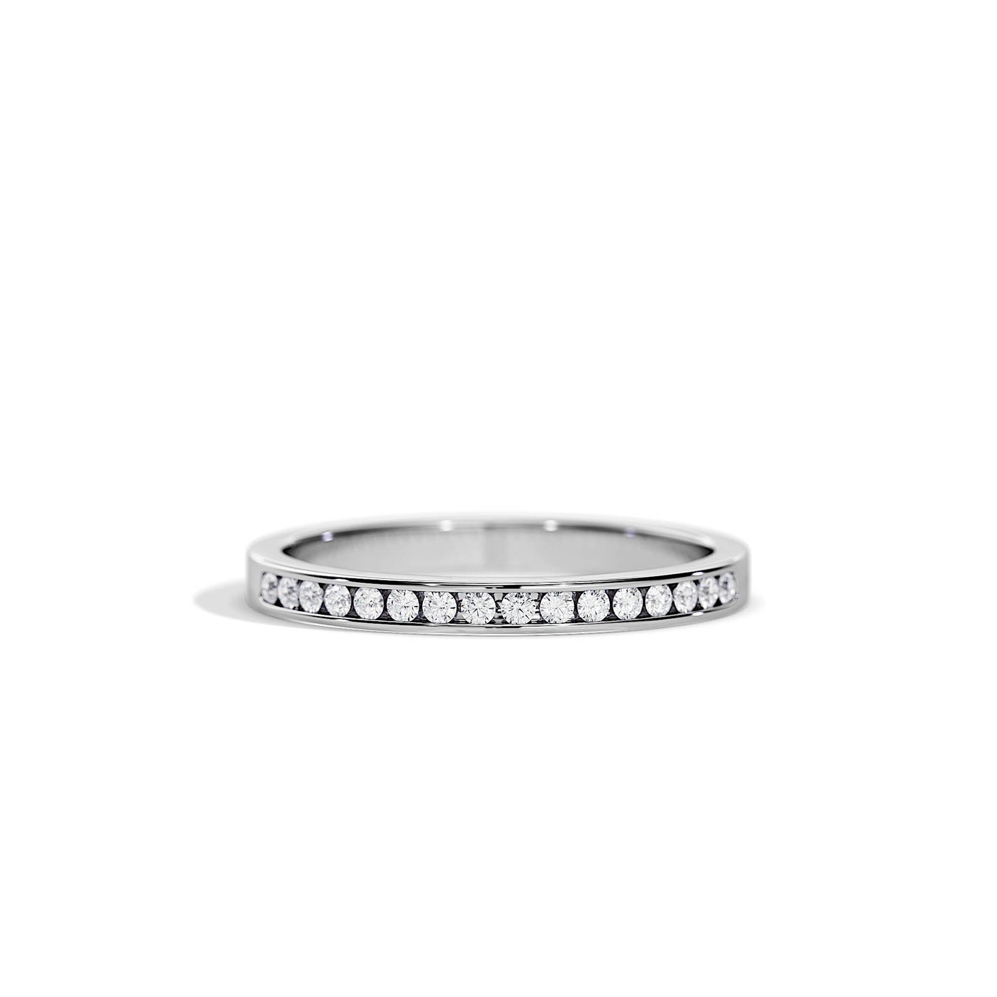 0.16 TCW Round Half Eternity Style Wedding Band