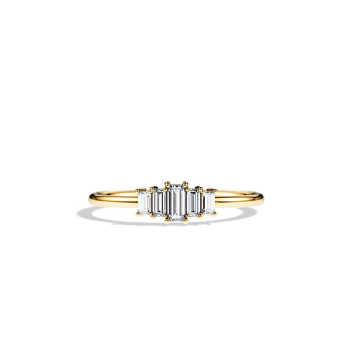 0.30 TCW Baguette Art Deco Moissanite Wedding Band