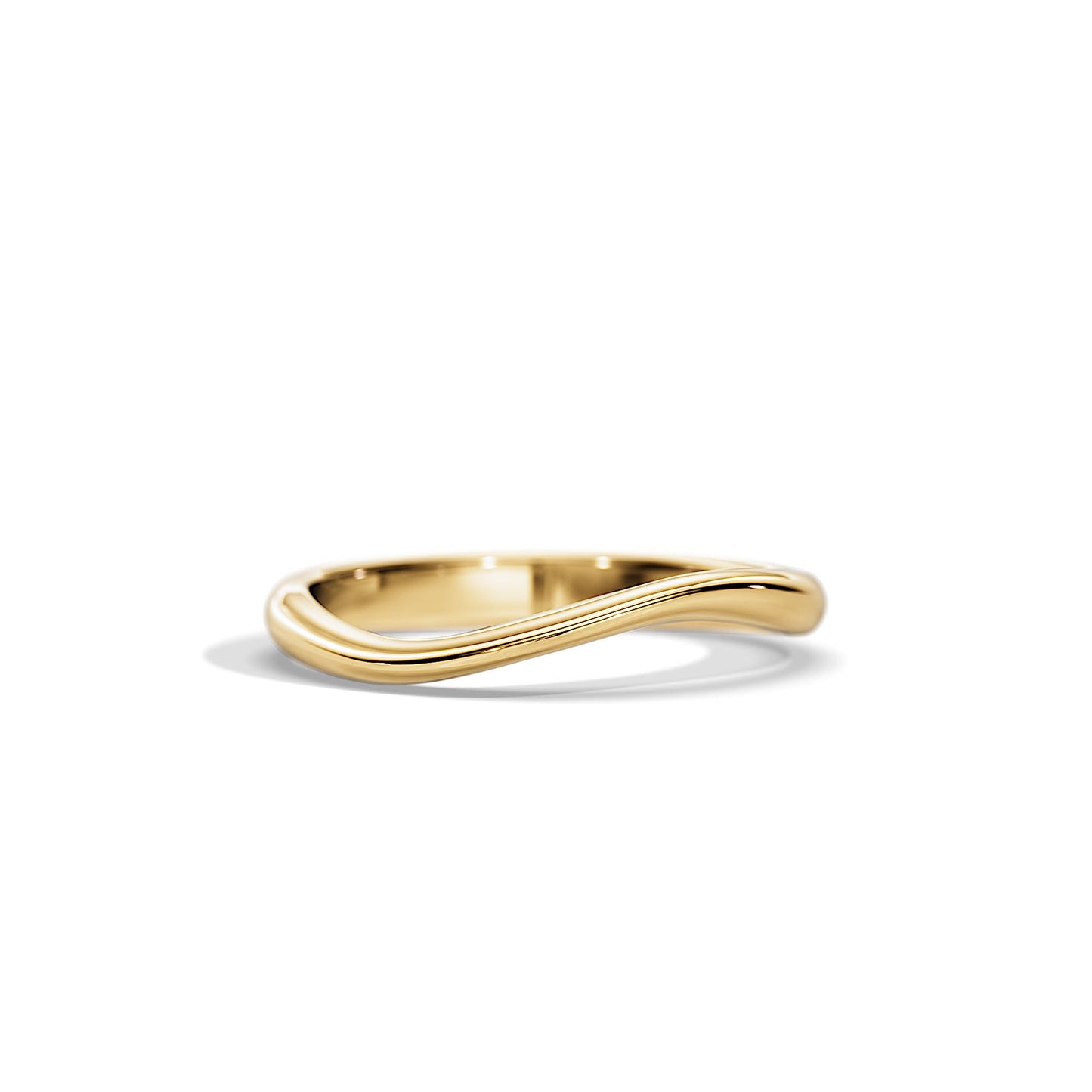 Wave Shape Palin Wedding Band