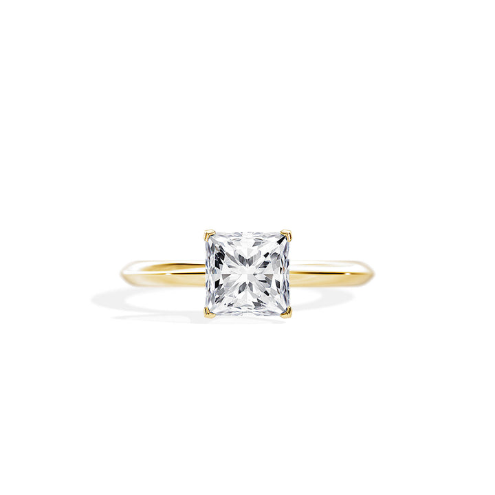 1.50 CT Princess Solitaire Moissanite Engagement Ring