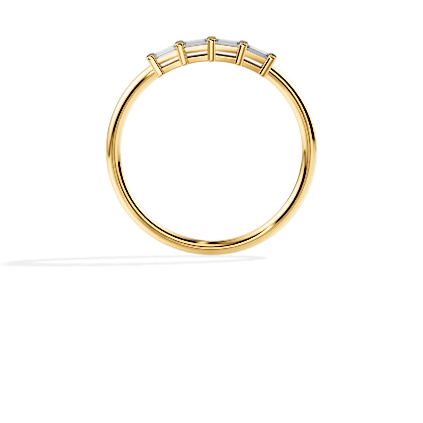 0.19 TCW Baguette Minimalist Style Wedding Band