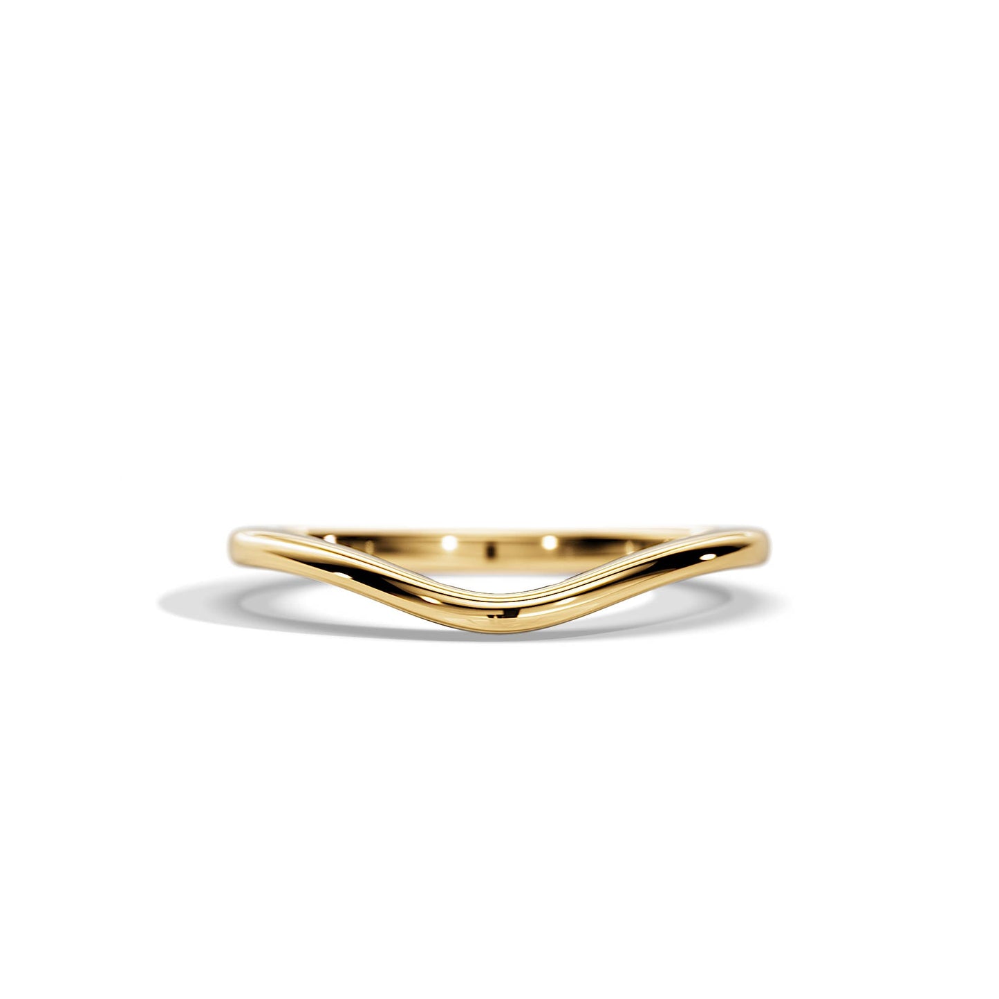Classic Plain Curved Wedding Band for Women