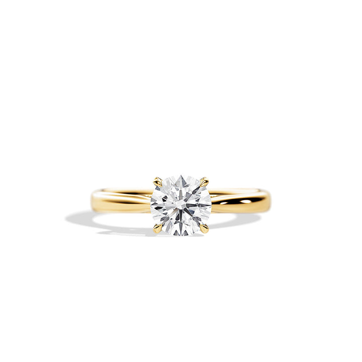 1.0 CT Round Solitaire Moissanite Engagement Ring