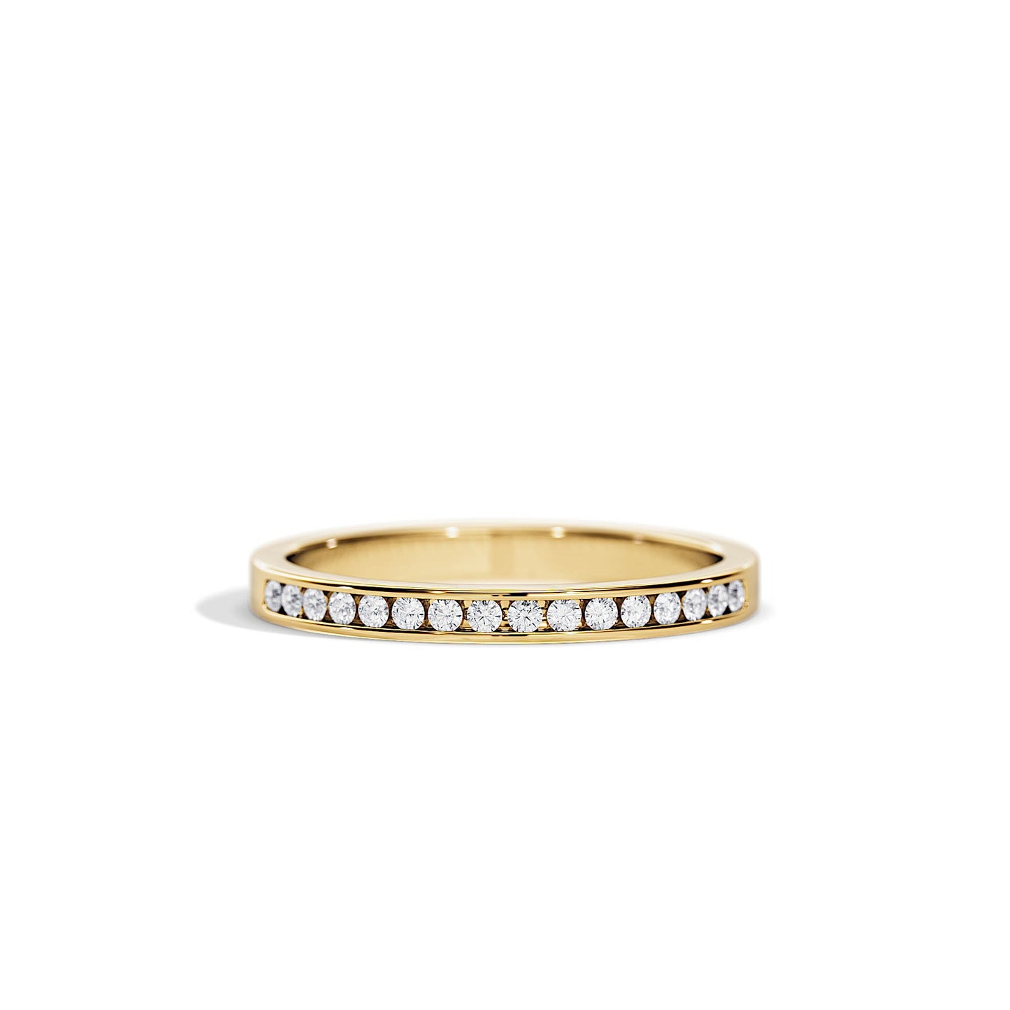 0.16 TCW Round Half Eternity Style Wedding Band