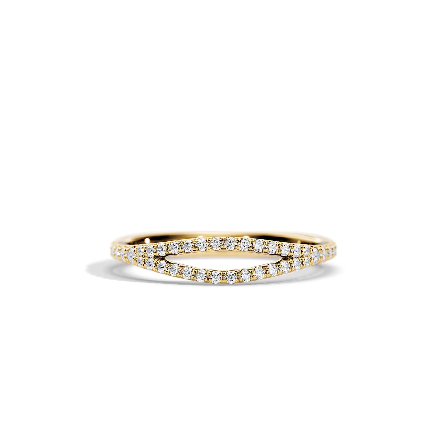 0.50 TCW Round Split Shank Wedding Band
