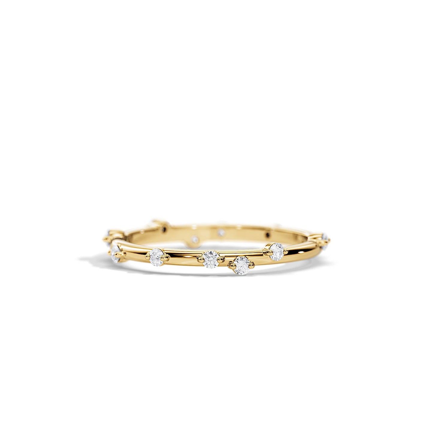 0.22 TCW Round Eternity Moissanite Wedding Band