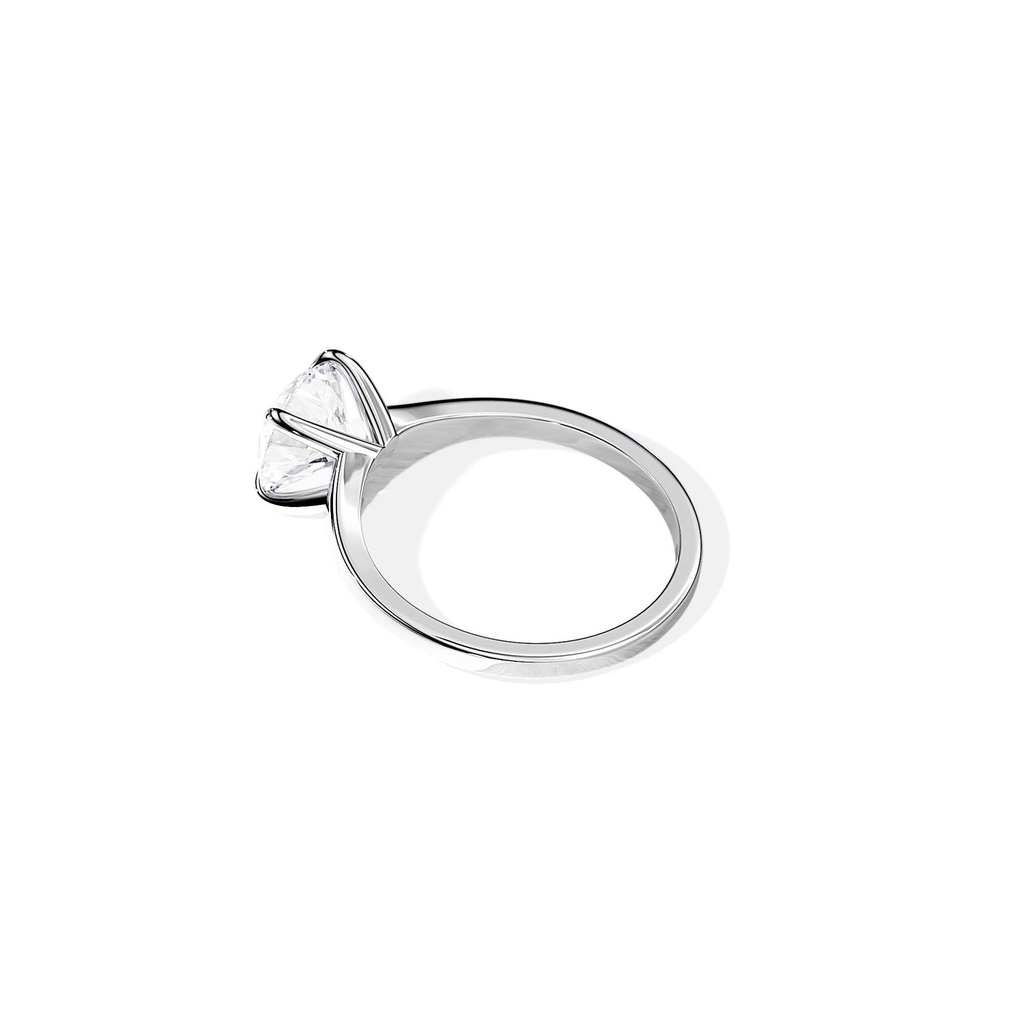 1.50 CT Round Moissanite Solitaire Prong Setting Engagement Ring