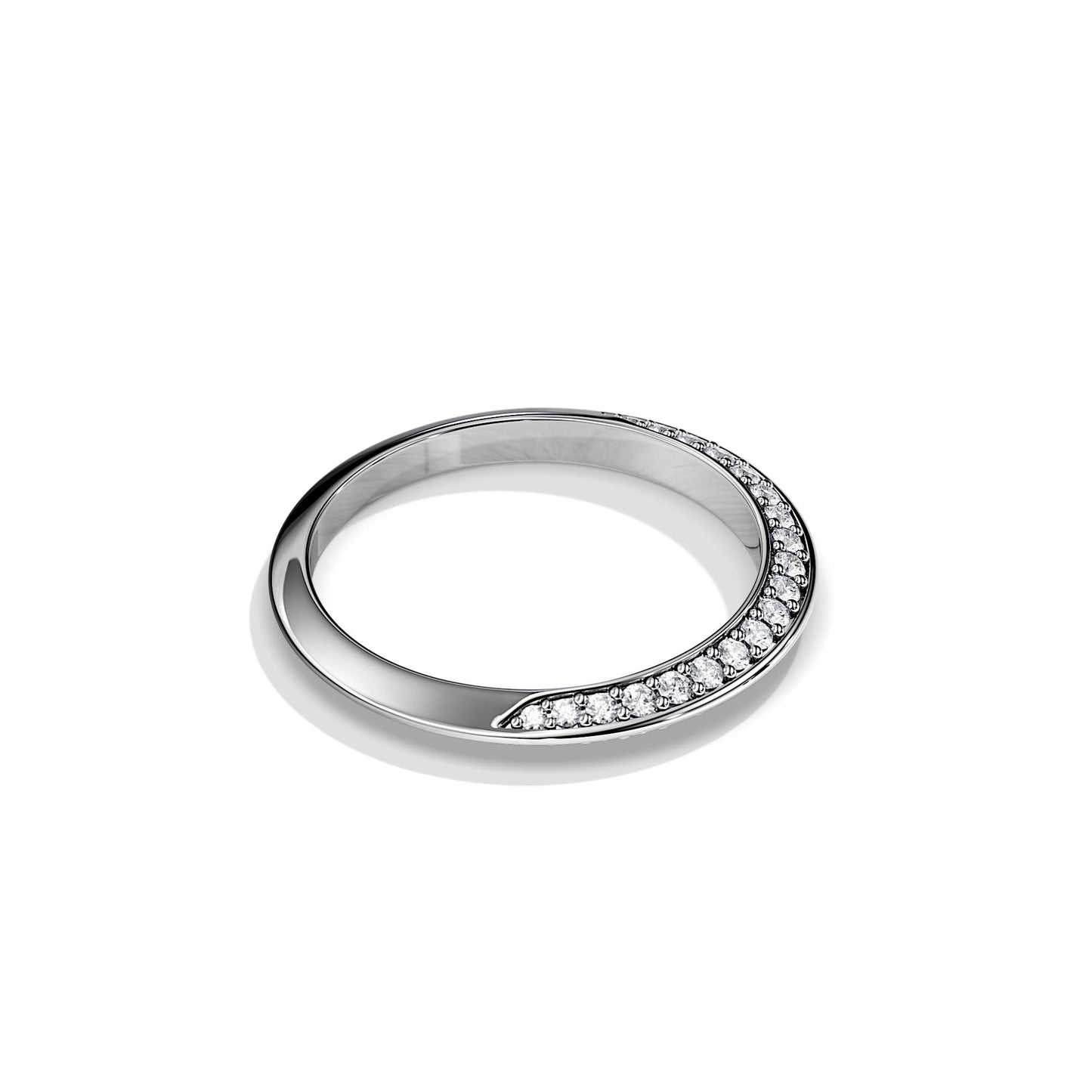 0.35 TCW Round Half Eternity Moissanite Wedding Band