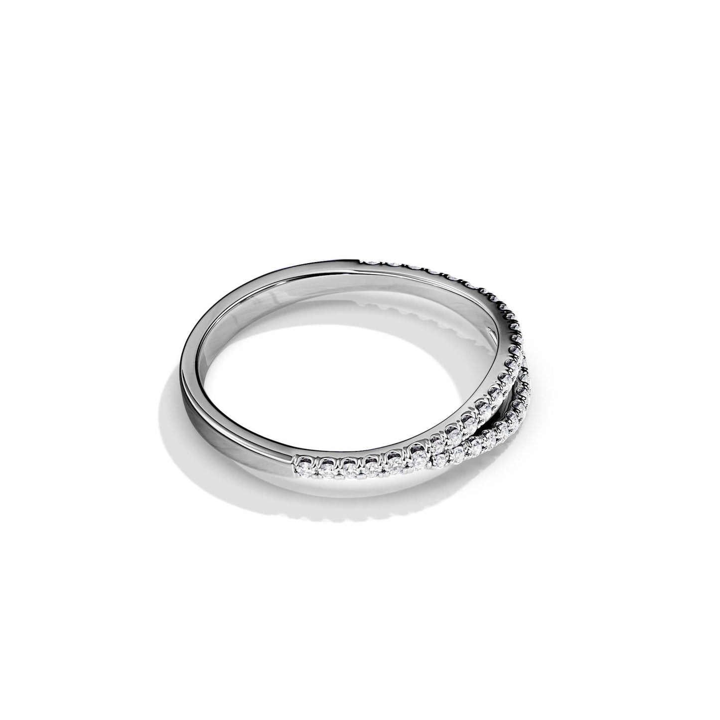 0.50 TCW Round Split Shank Wedding Band