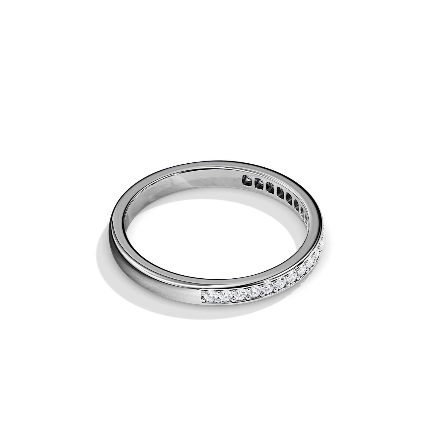 0.20 TCW Round Half Eternity Wedding Band
