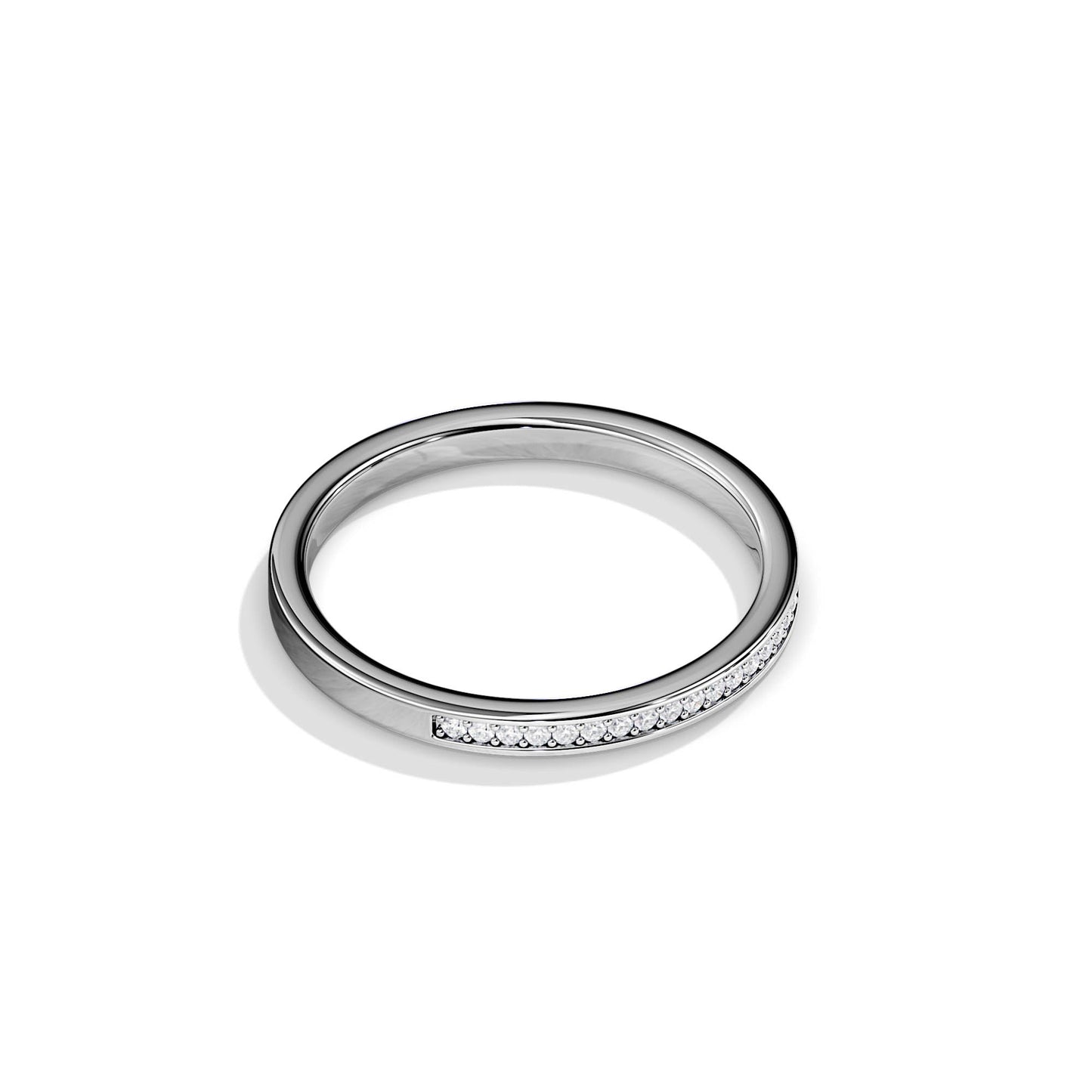 0.16 TCW Round Half Eternity Wedding Band
