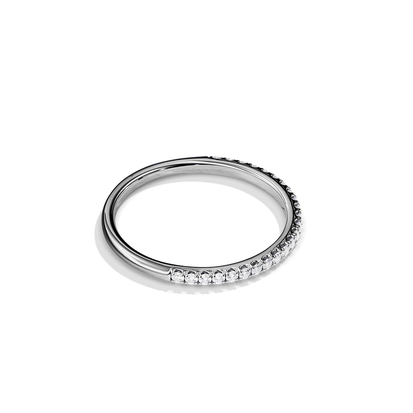 0.25 TCW Round Full Eternity Moissanite Wedding Band
