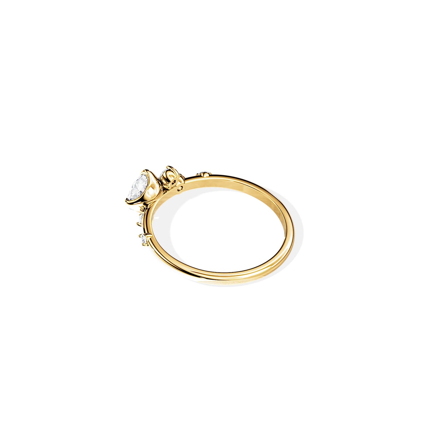 0.14 TCW Round Dainty Moissanite Wedding Band
