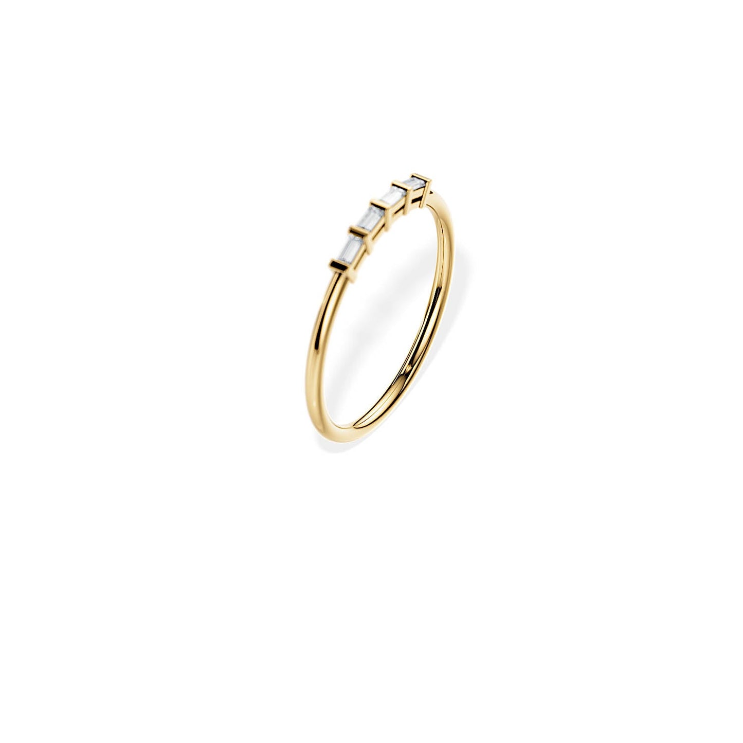 0.19 TCW Baguette Minimalist Style Wedding Band