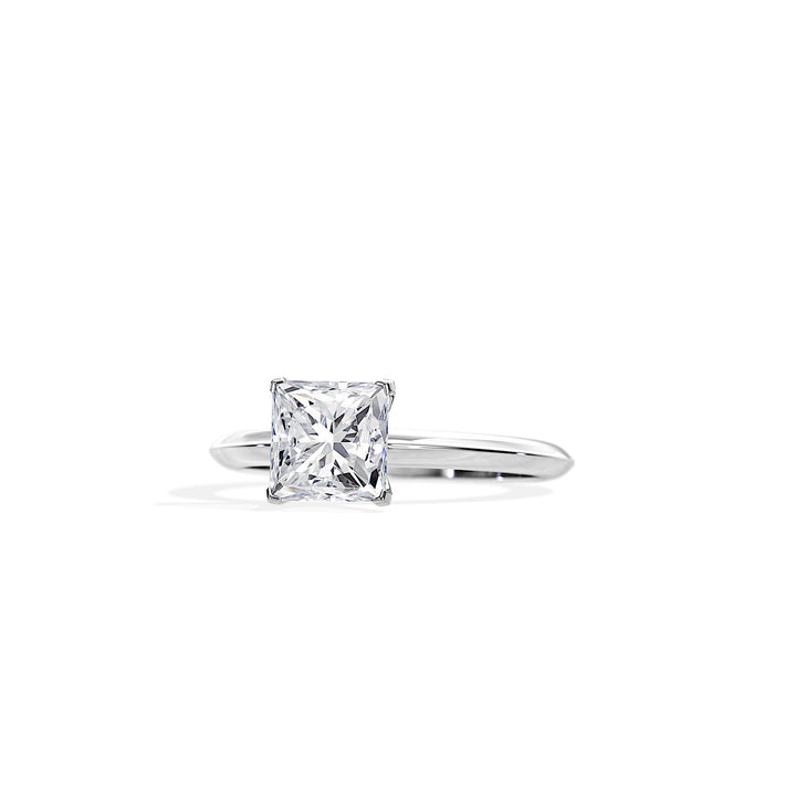 1.50 CT Princess Solitaire Moissanite Engagement Ring