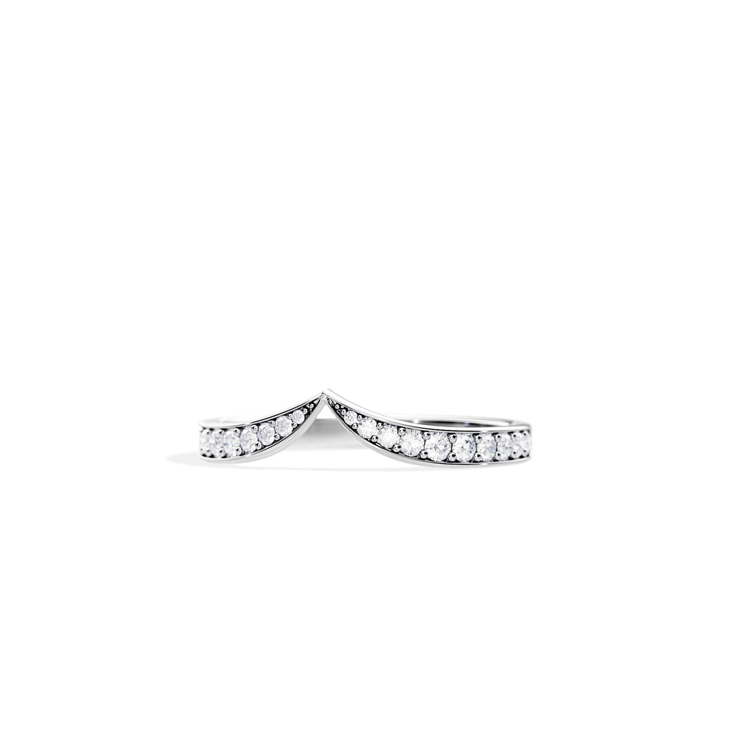 0.30 TCW Round Curved Style Wedding Band