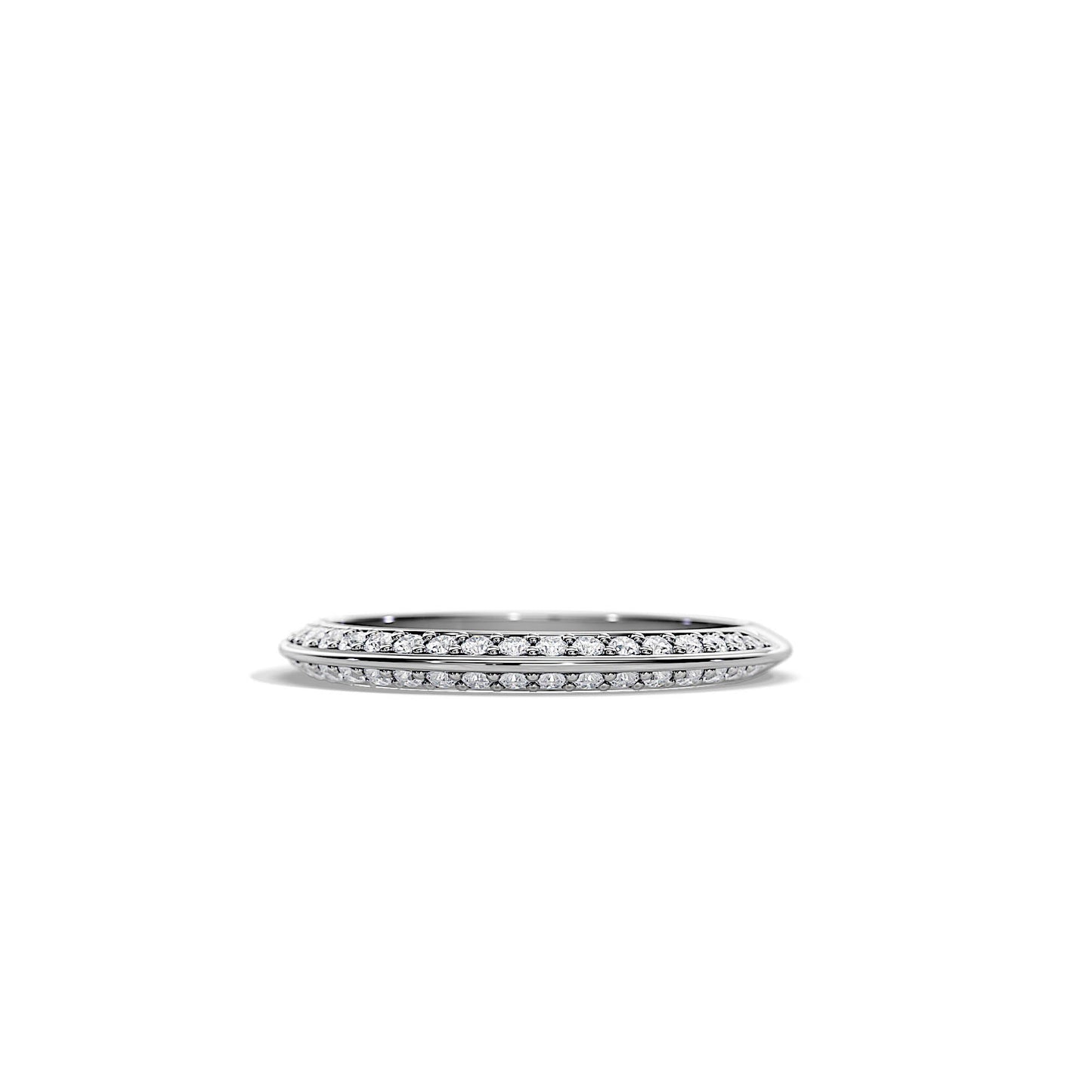 0.35 TCW Round Half Eternity Moissanite Wedding Band