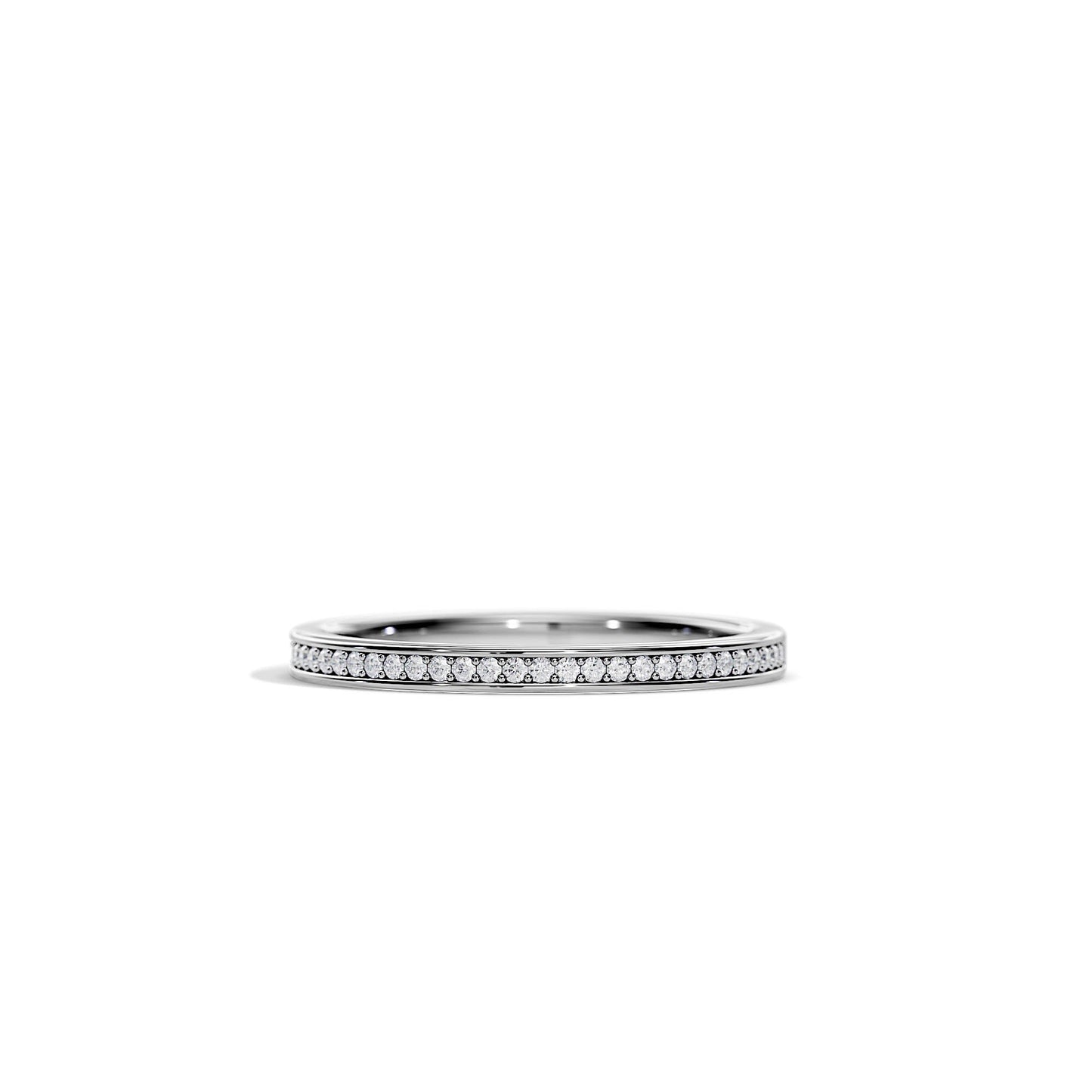 0.16 TCW Round Half Eternity Wedding Band