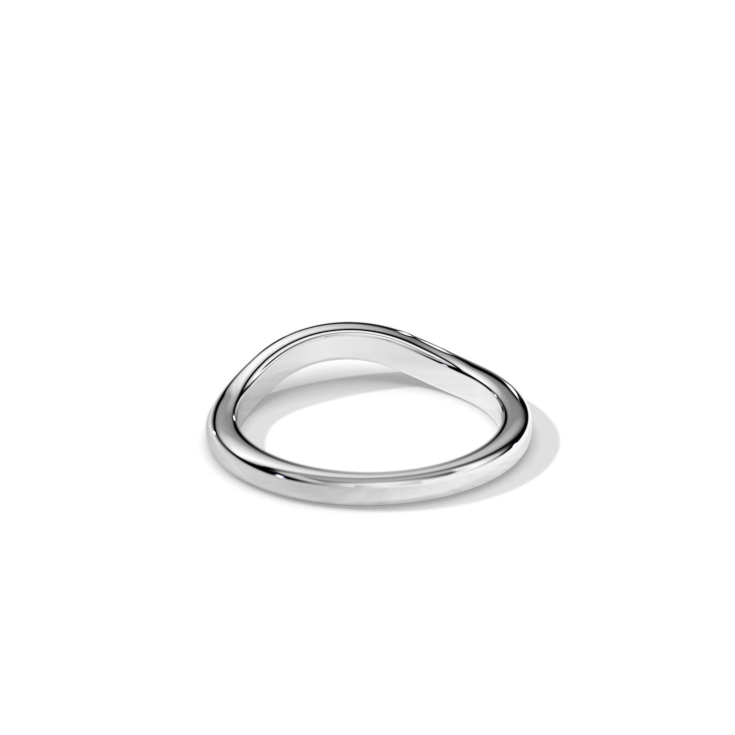 Plain Classic Curved Woman Wedding Band