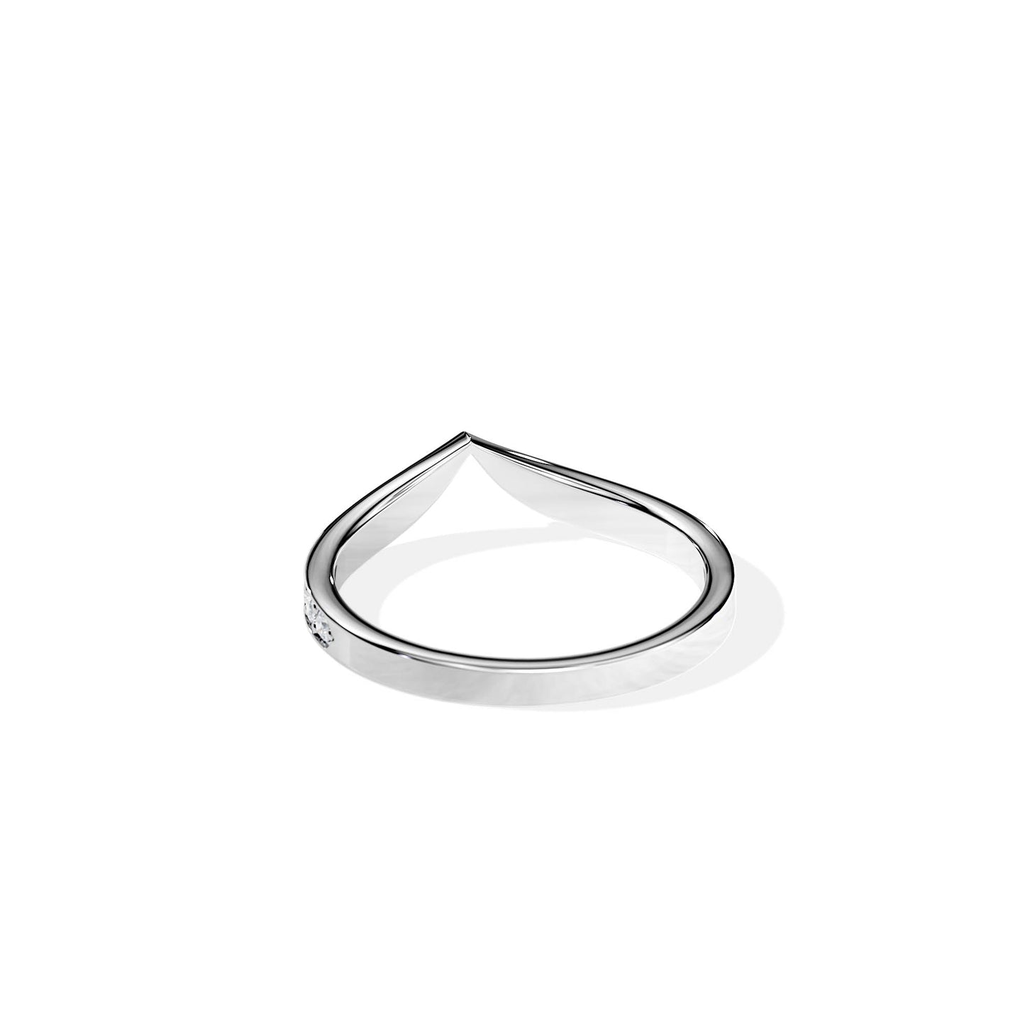 0.30 TCW Round Curved Style Wedding Band