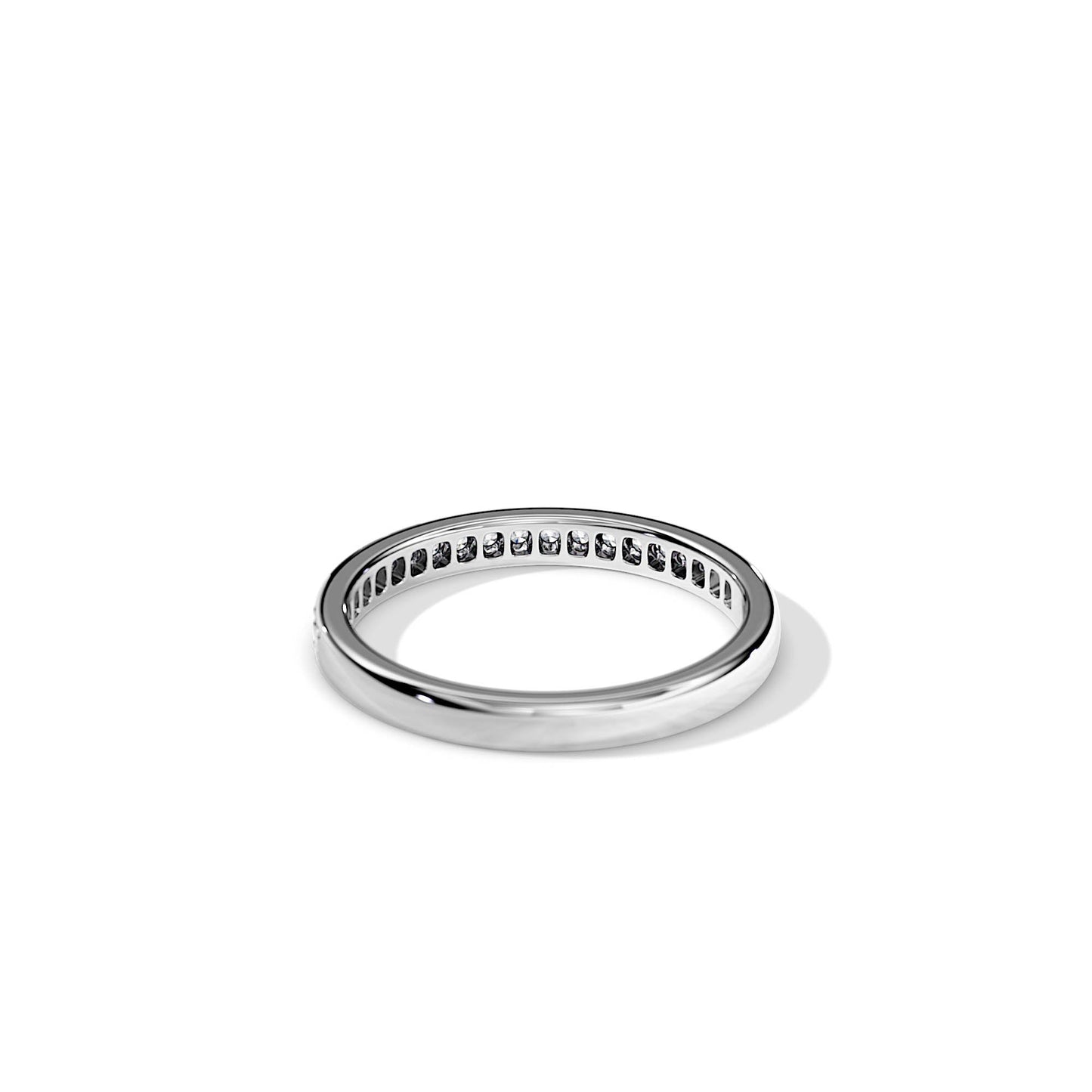 0.20 TCW Round Half Eternity Wedding Band