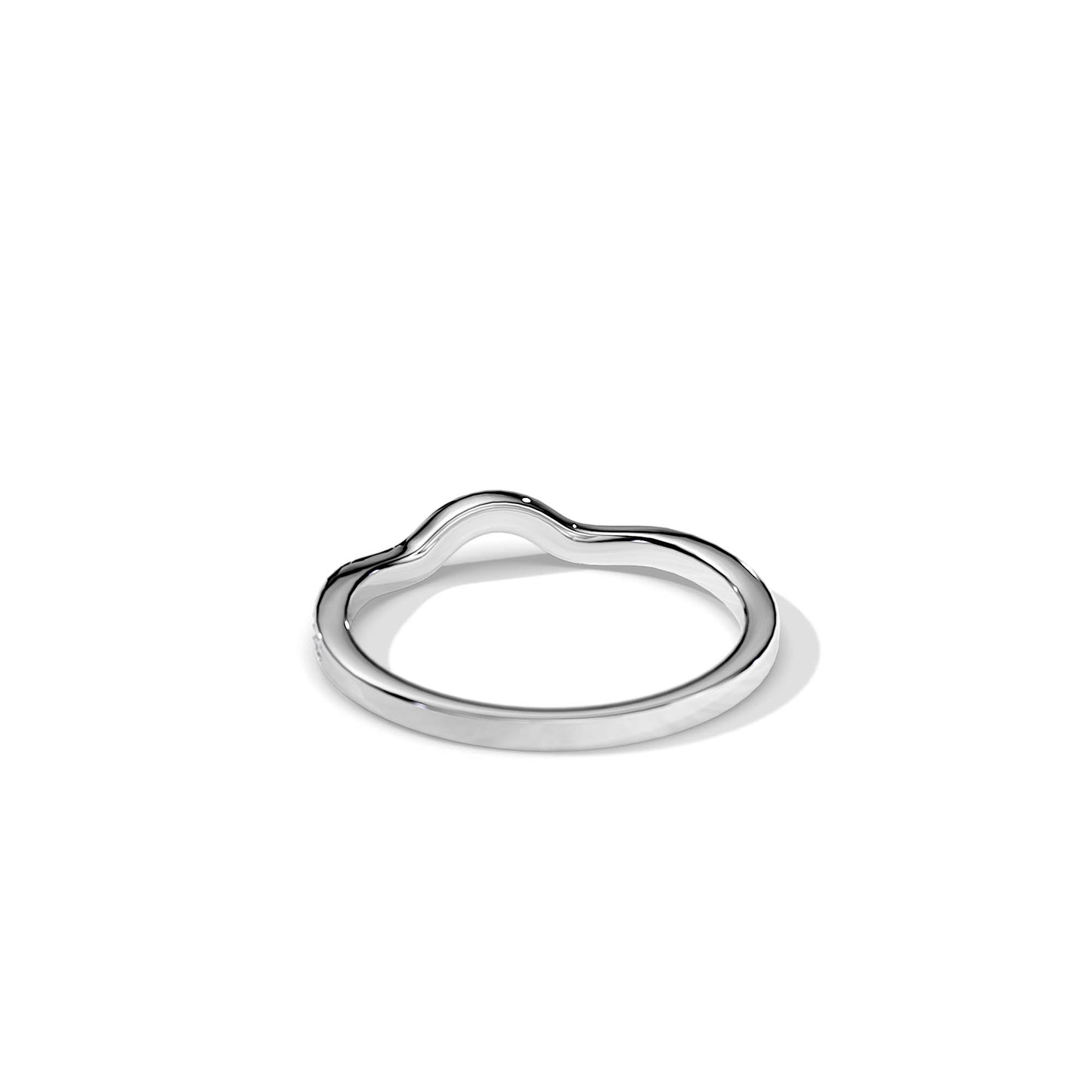0.10 TCW Round Curved Wedding Band