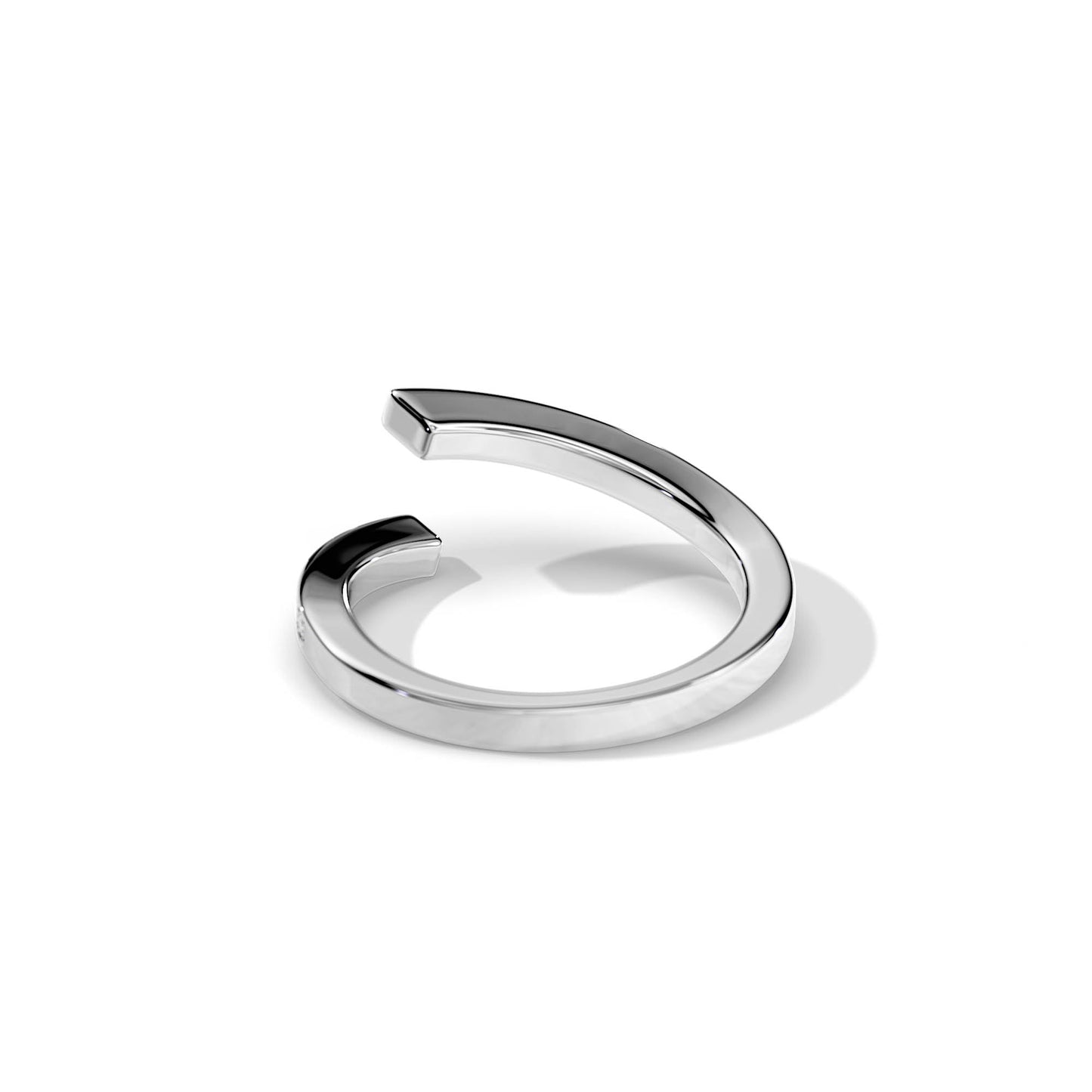 0.20 TCW Round Open Pave Moissanite Wedding Band