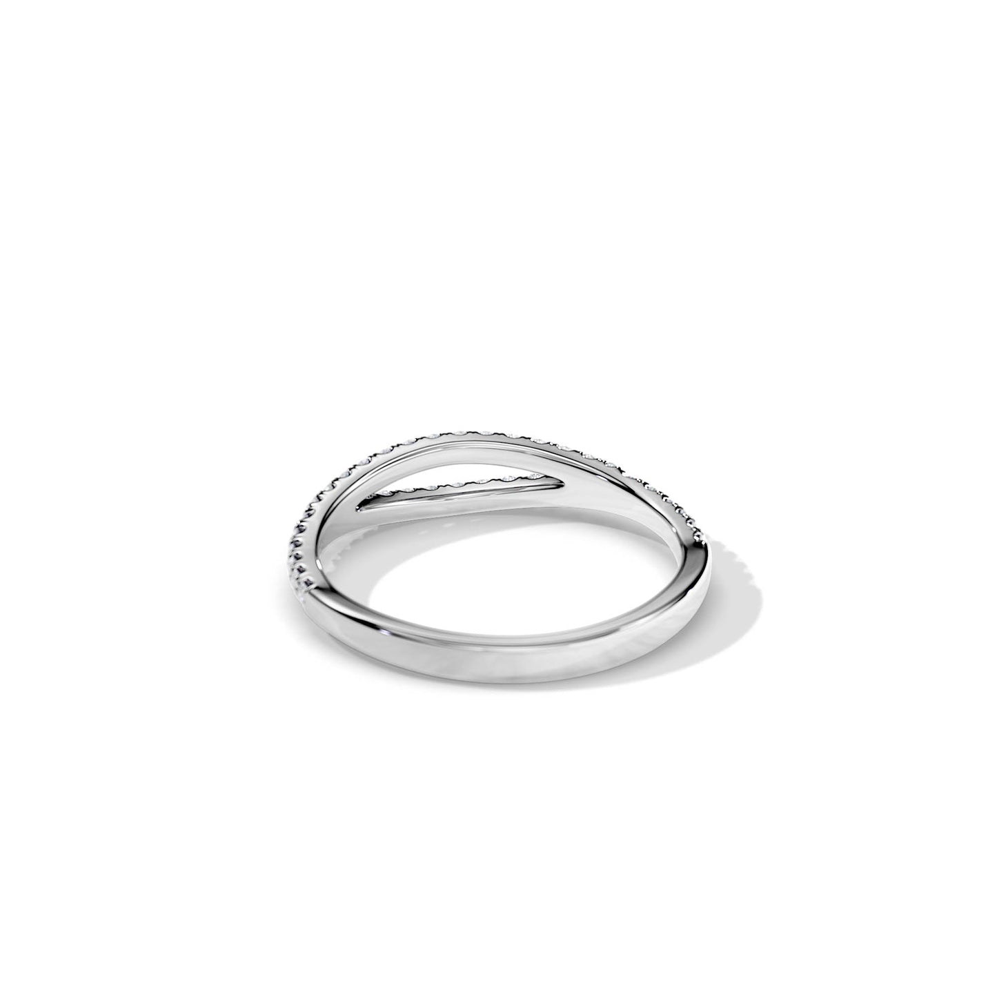 0.50 TCW Round Split Shank Wedding Band
