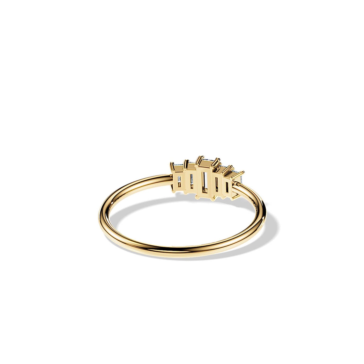 0.30 TCW Baguette Art Deco Moissanite Wedding Band