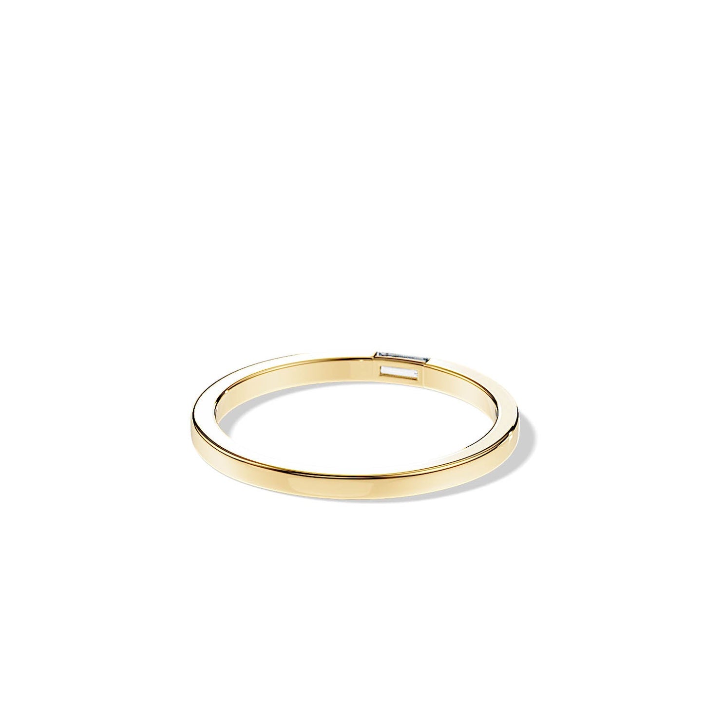 0.10 TCW Baguette Solitaire Style Wedding Band