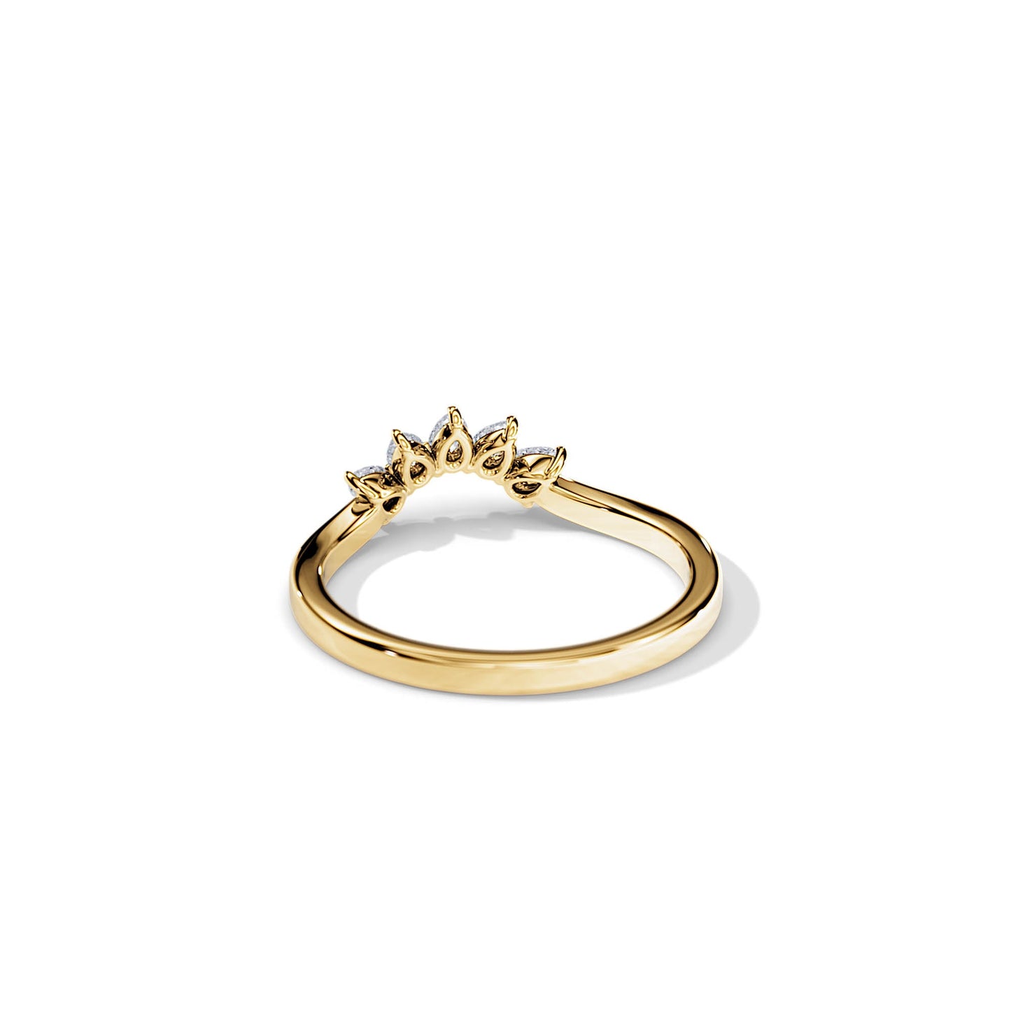 0.25 TCW Pear Curved Moissanite Wedding Band