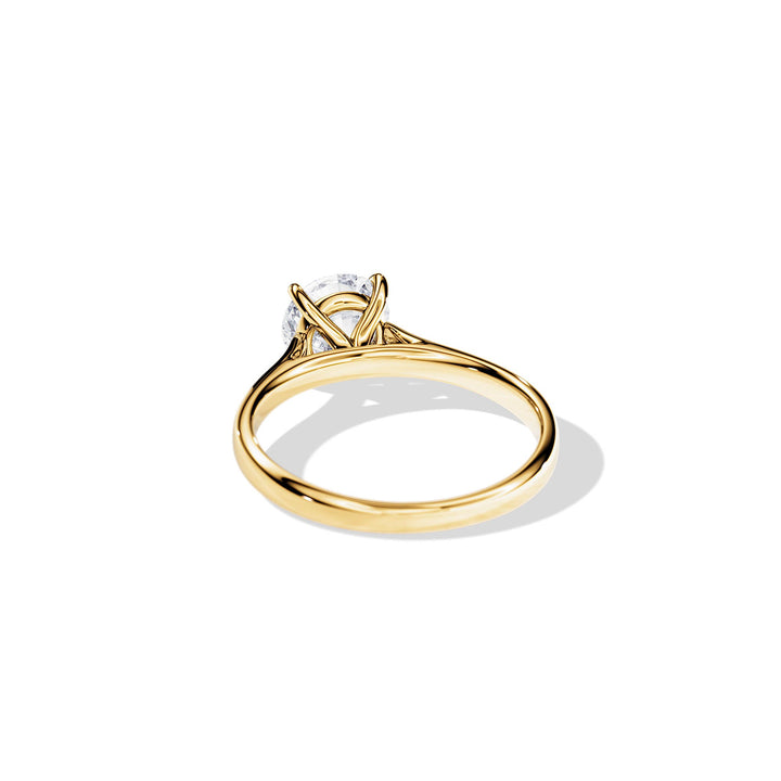 1.0 CT Round Solitaire Moissanite Engagement Ring