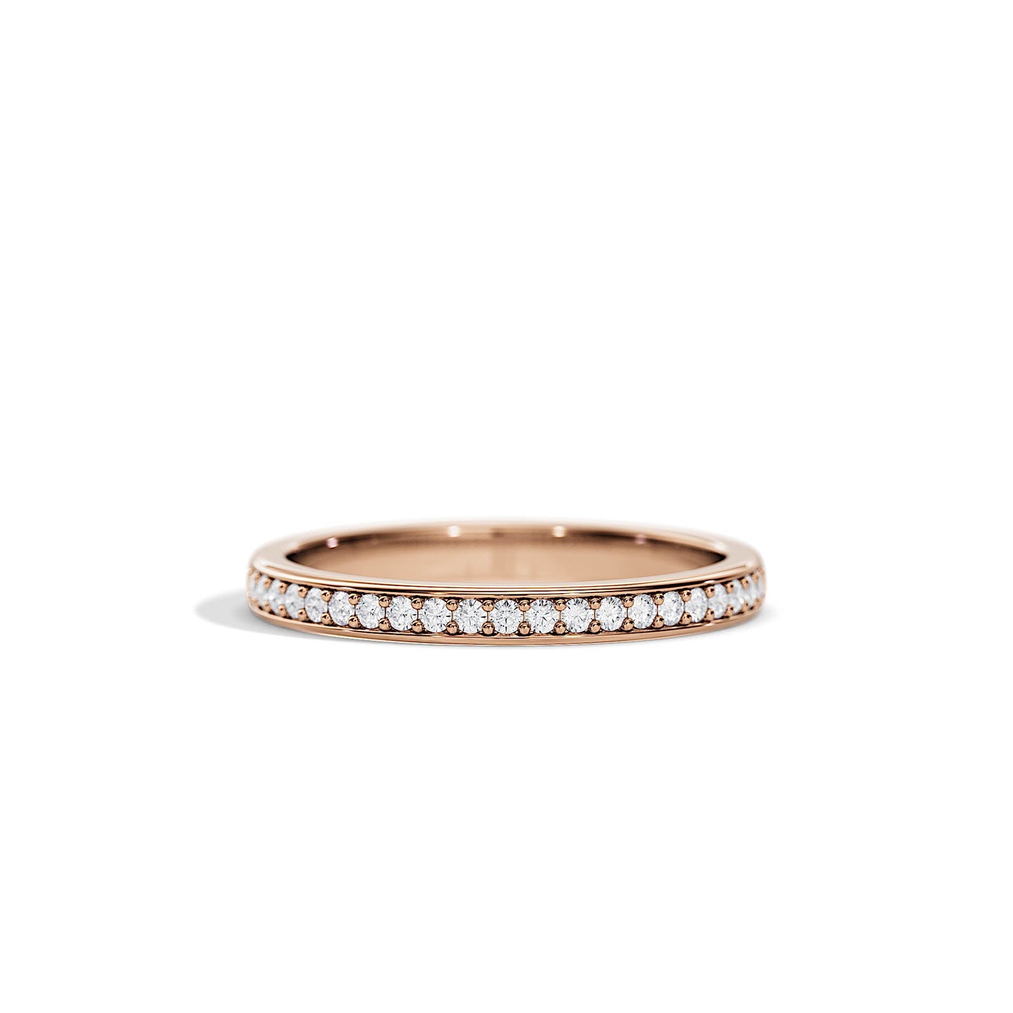 0.20 TCW Round Half Eternity Wedding Band