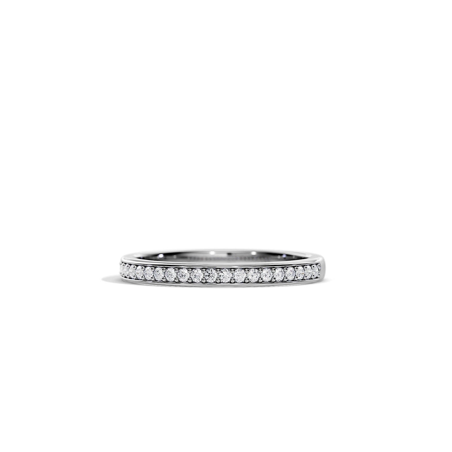 0.20 TCW Round Half Eternity Wedding Band
