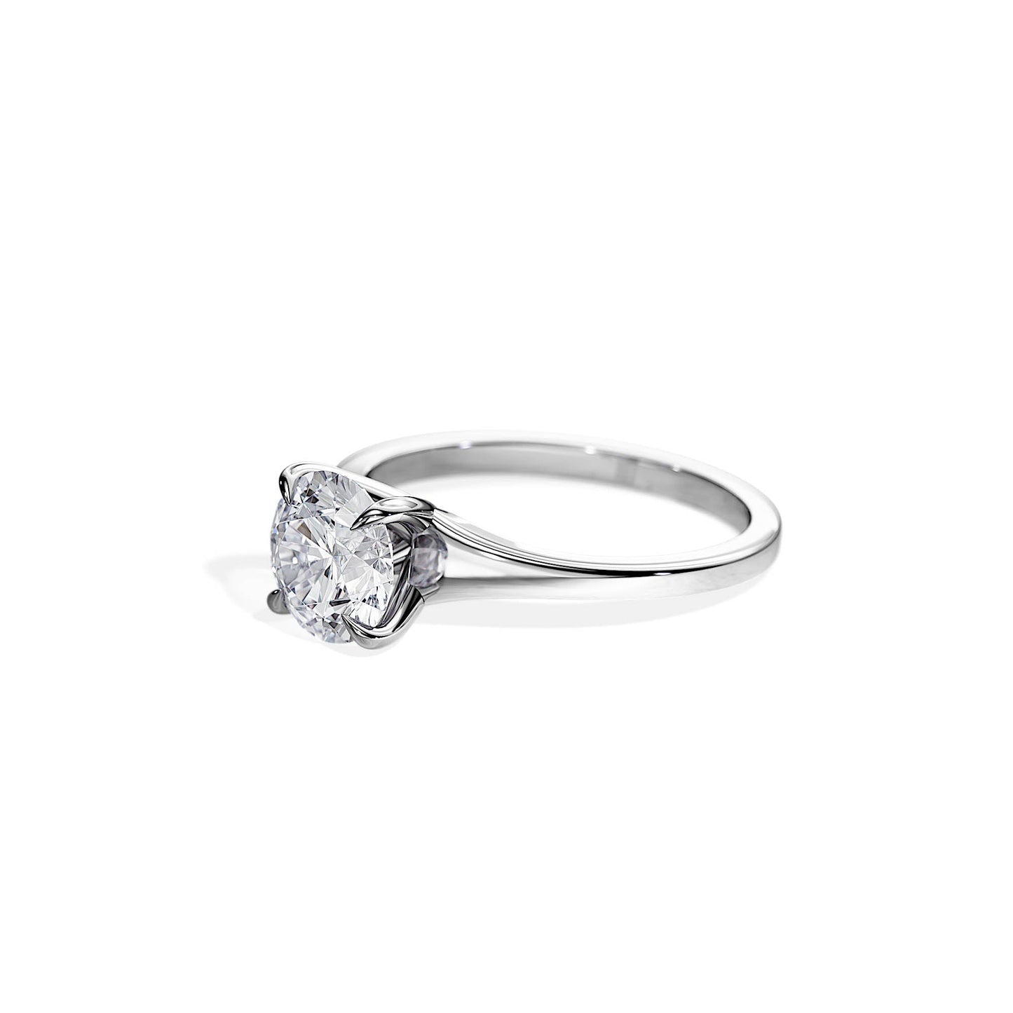 1.50 CT Round Moissanite Solitaire Prong Setting Engagement Ring