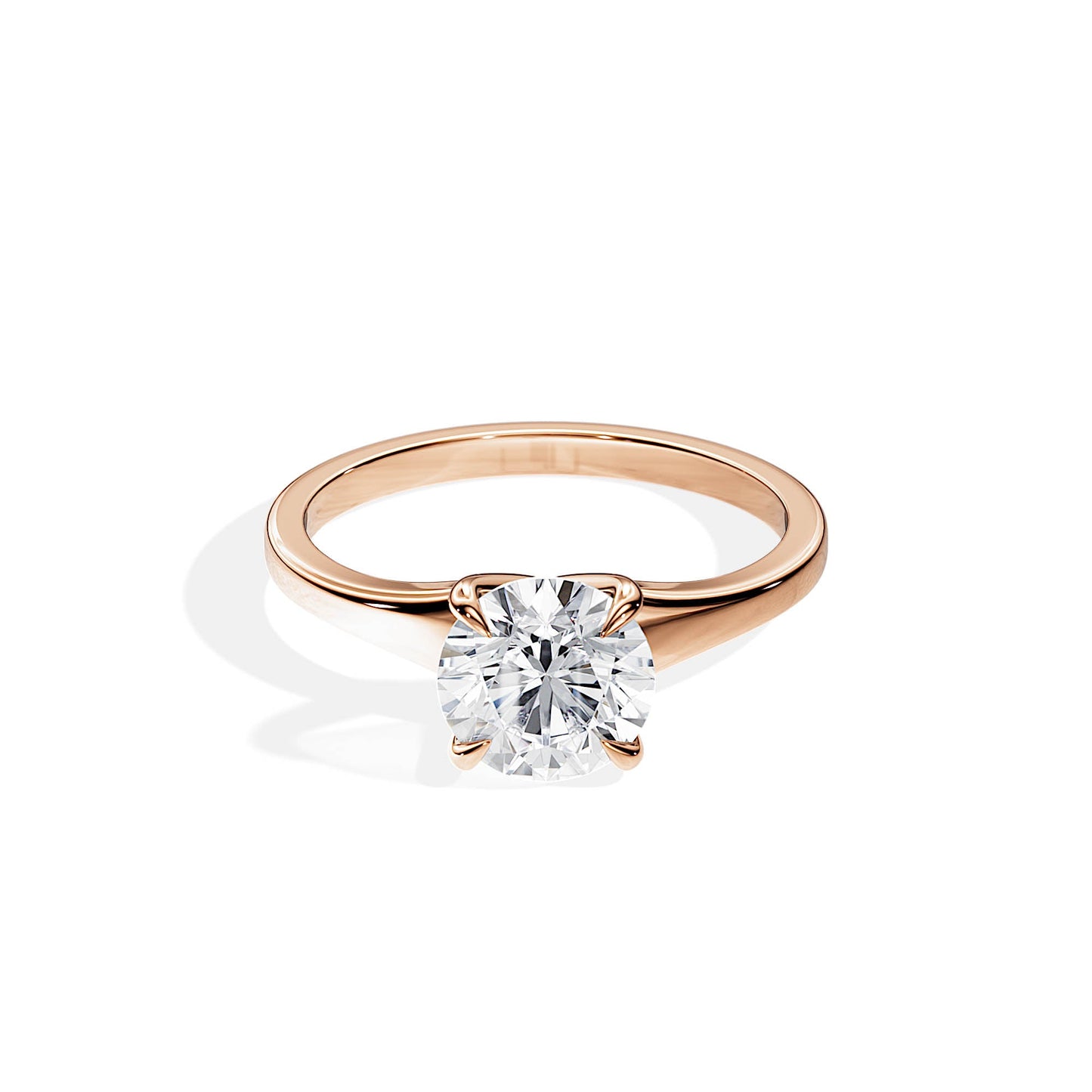 1.50 CT Round Moissanite Solitaire Prong Setting Engagement Ring
