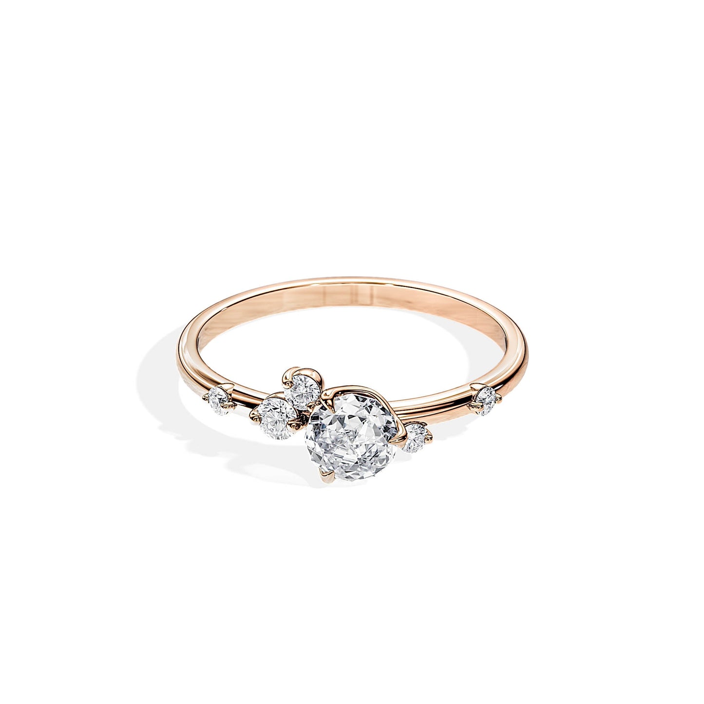 0.14 TCW Round Dainty Moissanite Wedding Band
