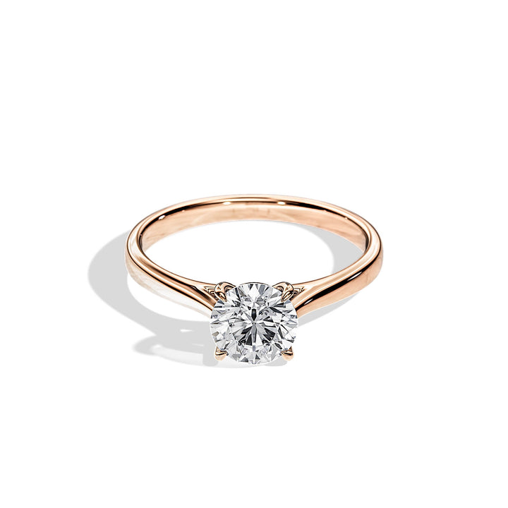1.0 CT Round Solitaire Moissanite Engagement Ring
