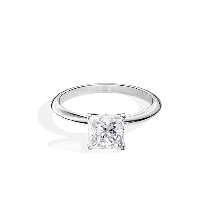 1.50 CT Princess Solitaire Moissanite Engagement Ring