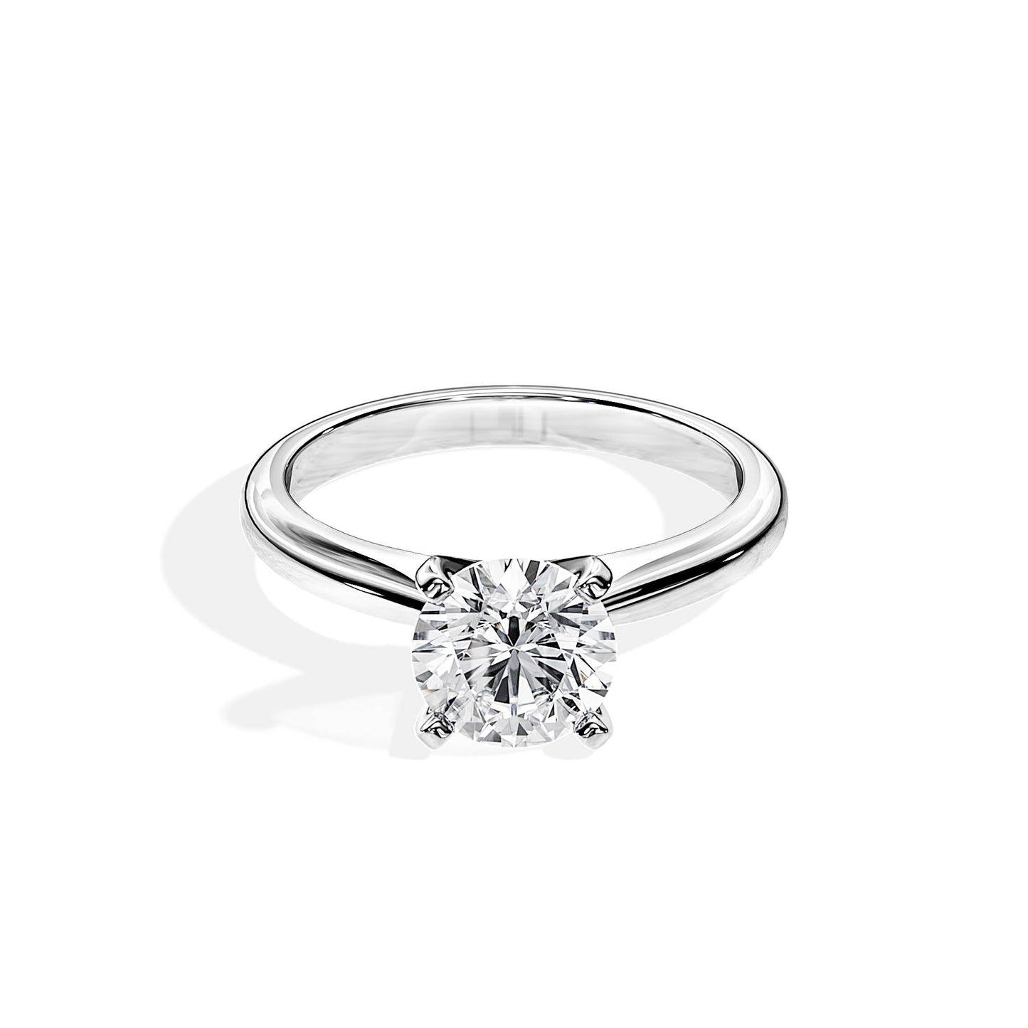 1.50 CT Round Cut Moissanite Solitaire Setting Engagement Ring