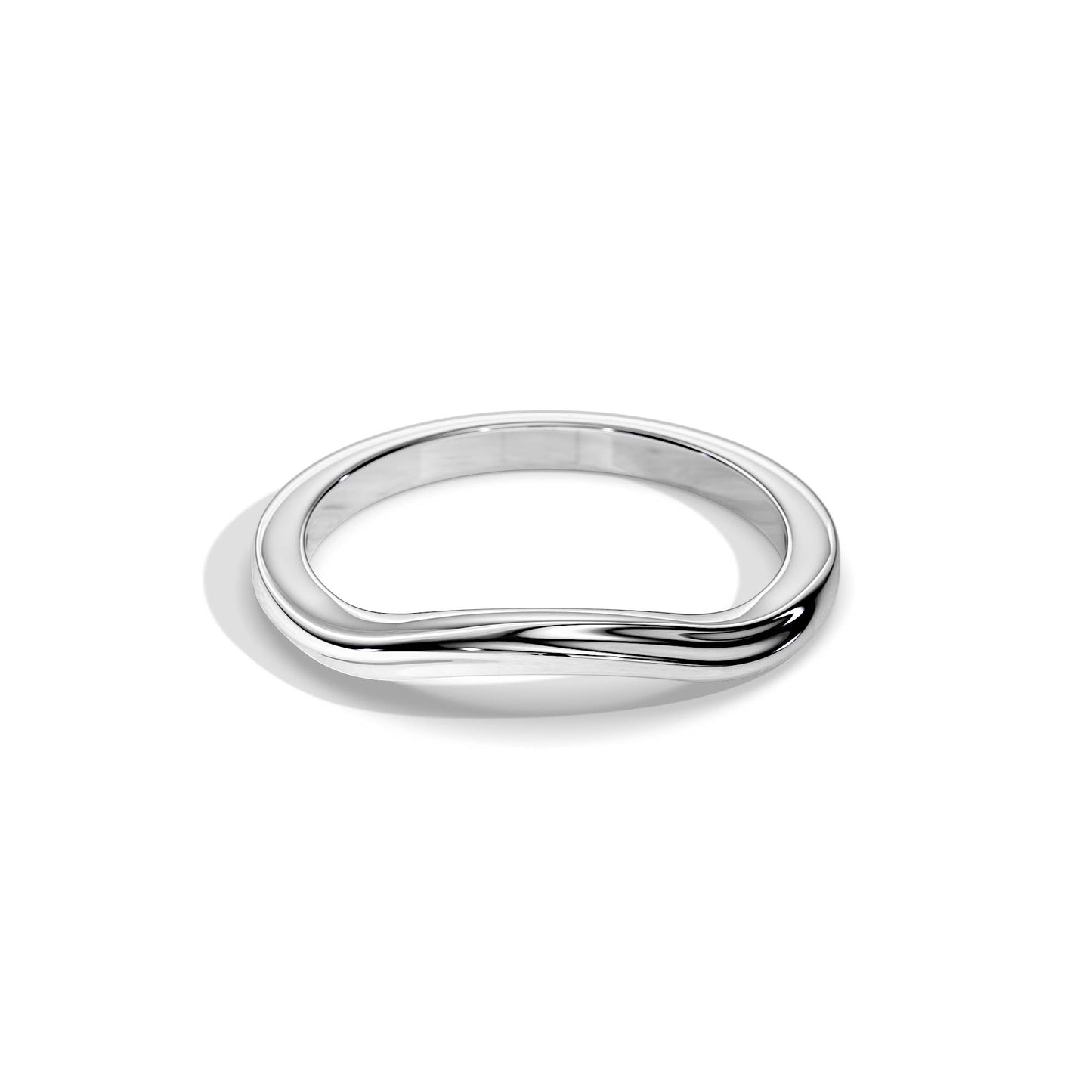 Plain Classic Curved Woman Wedding Band